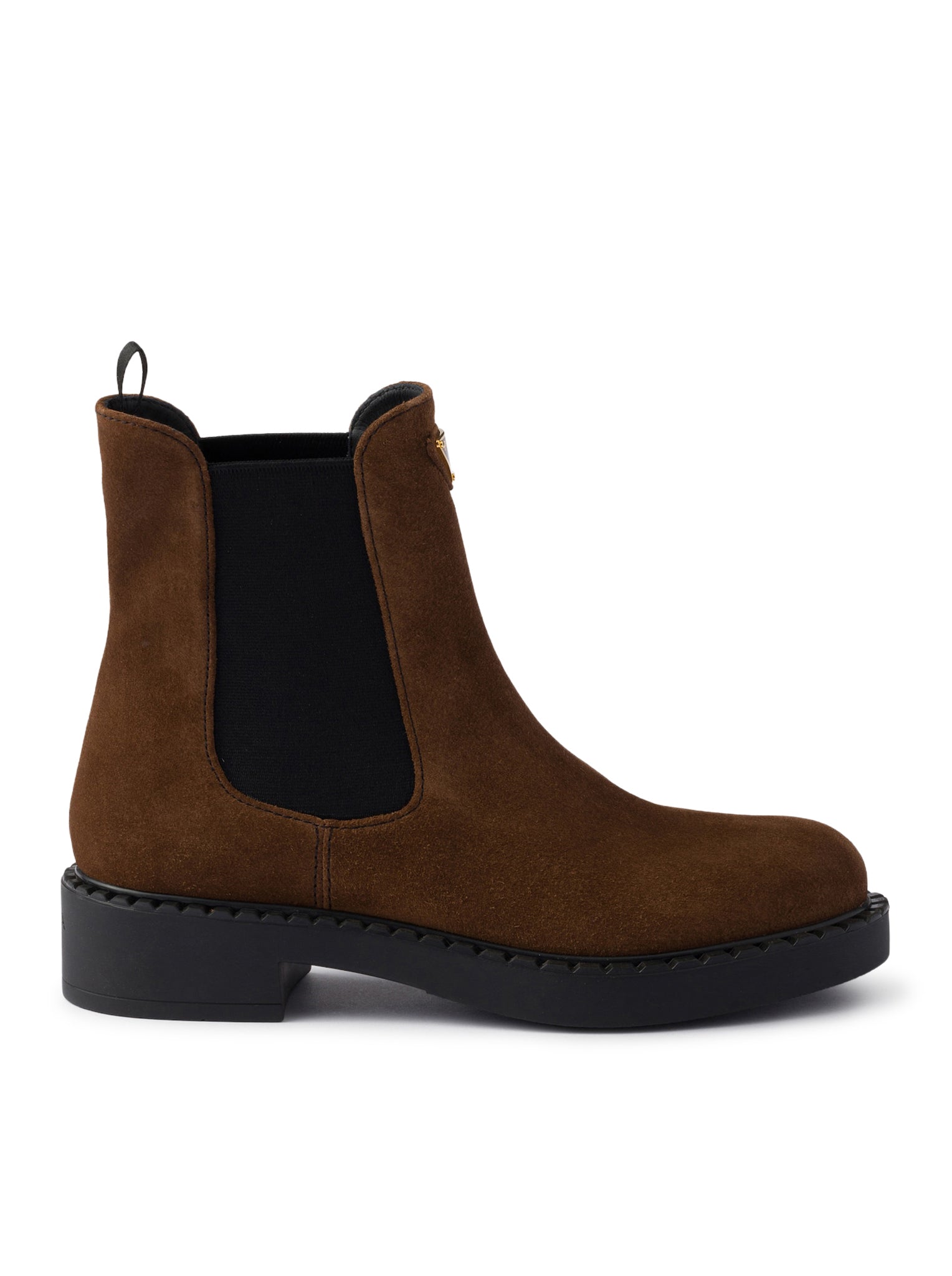 Prada CHOCOLATE SUEDE ANKLE BOOTS
