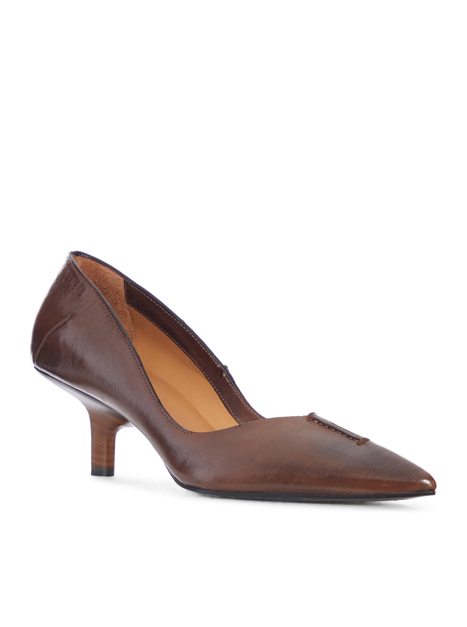 Capasa Milano LOW-HEEL LEATHER PUMPS, view 2