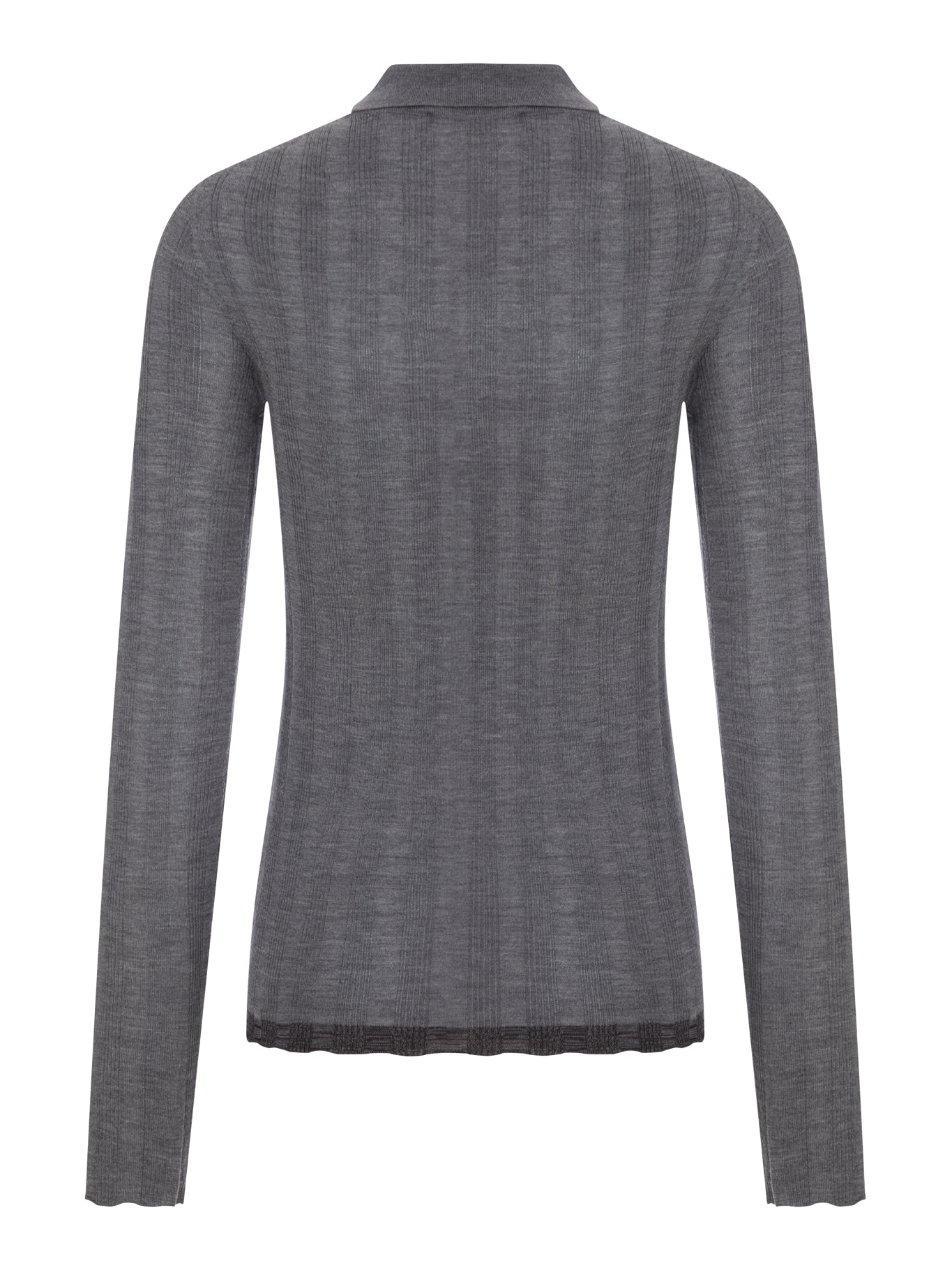 Prada RIBBED KNIT POLO SHIRT WITH LOGO, view 2