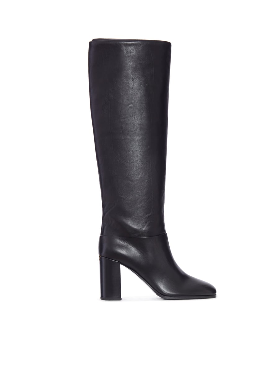 Prada LEATHER HEEL BOOTS