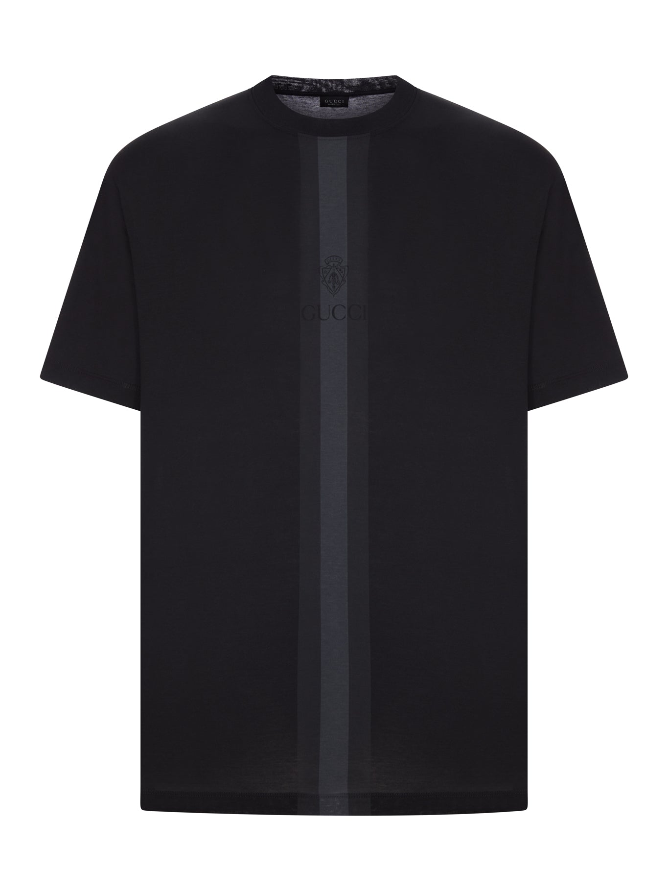Gucci COTTON T-SHIRT WITH TONAL WEB STRIPE