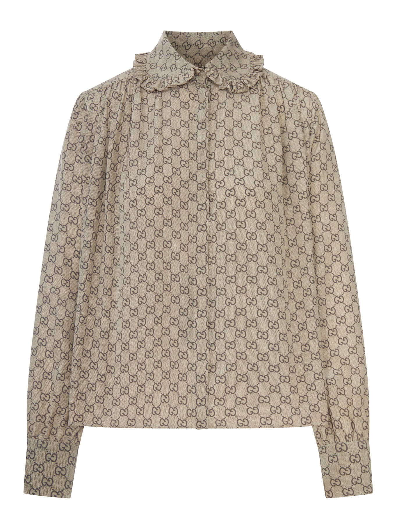 Gucci PRINTED SHIRT IN SILK CRÊPE DE CHINE