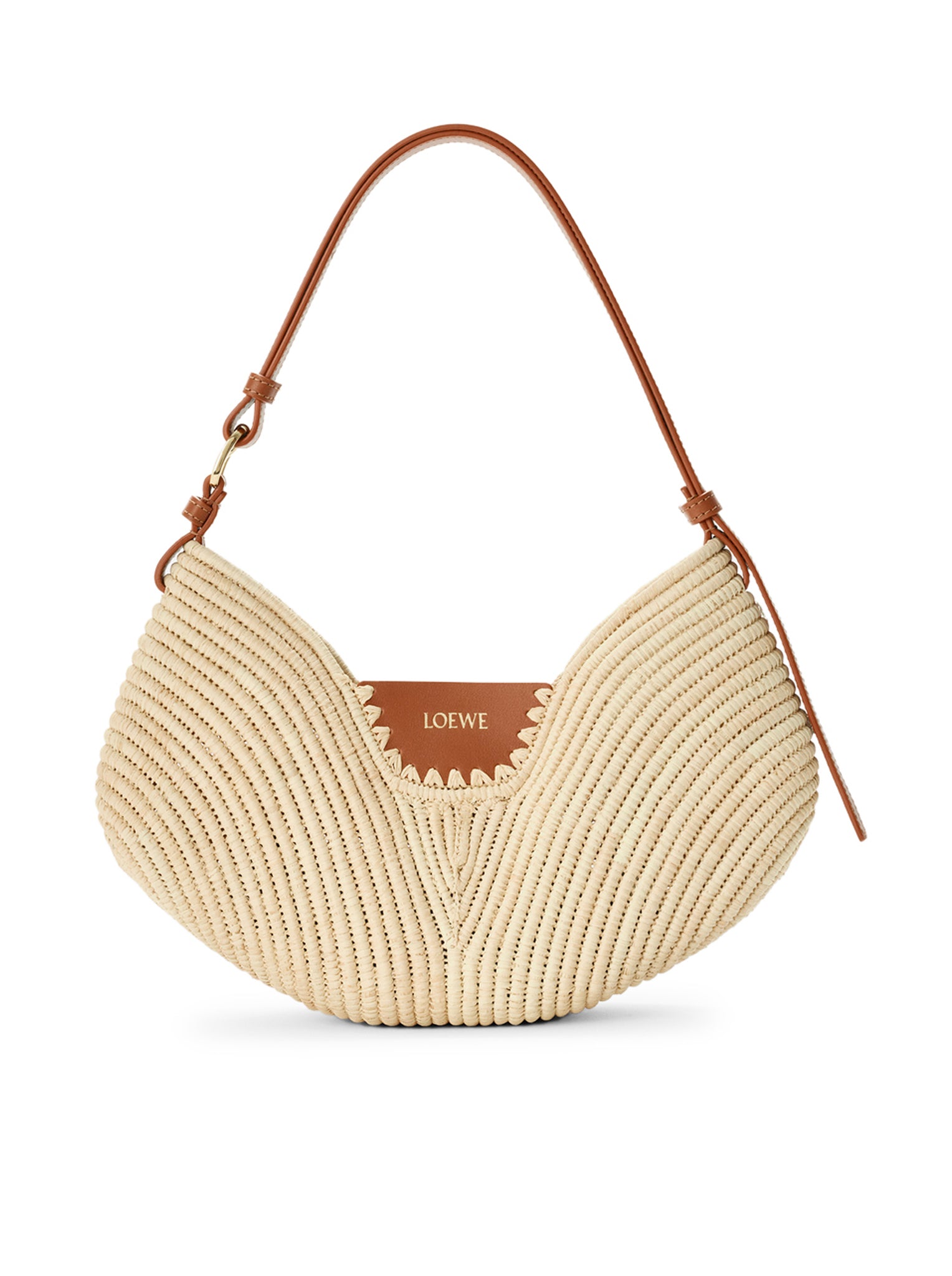 Loewe X Paula's Ibiza LOEWE MEDIUM SWING BAG IN RAFFIA AND CALFSKIN