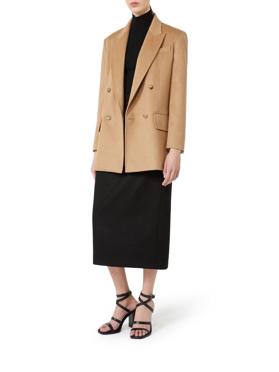 Max Mara OLIMPIA JACKET IN CAMEL SABLE, view 2