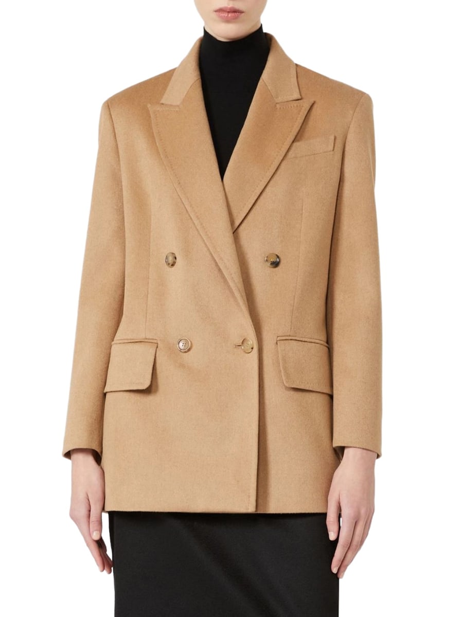 Max Mara OLIMPIA JACKET IN CAMEL SABLE, view 3