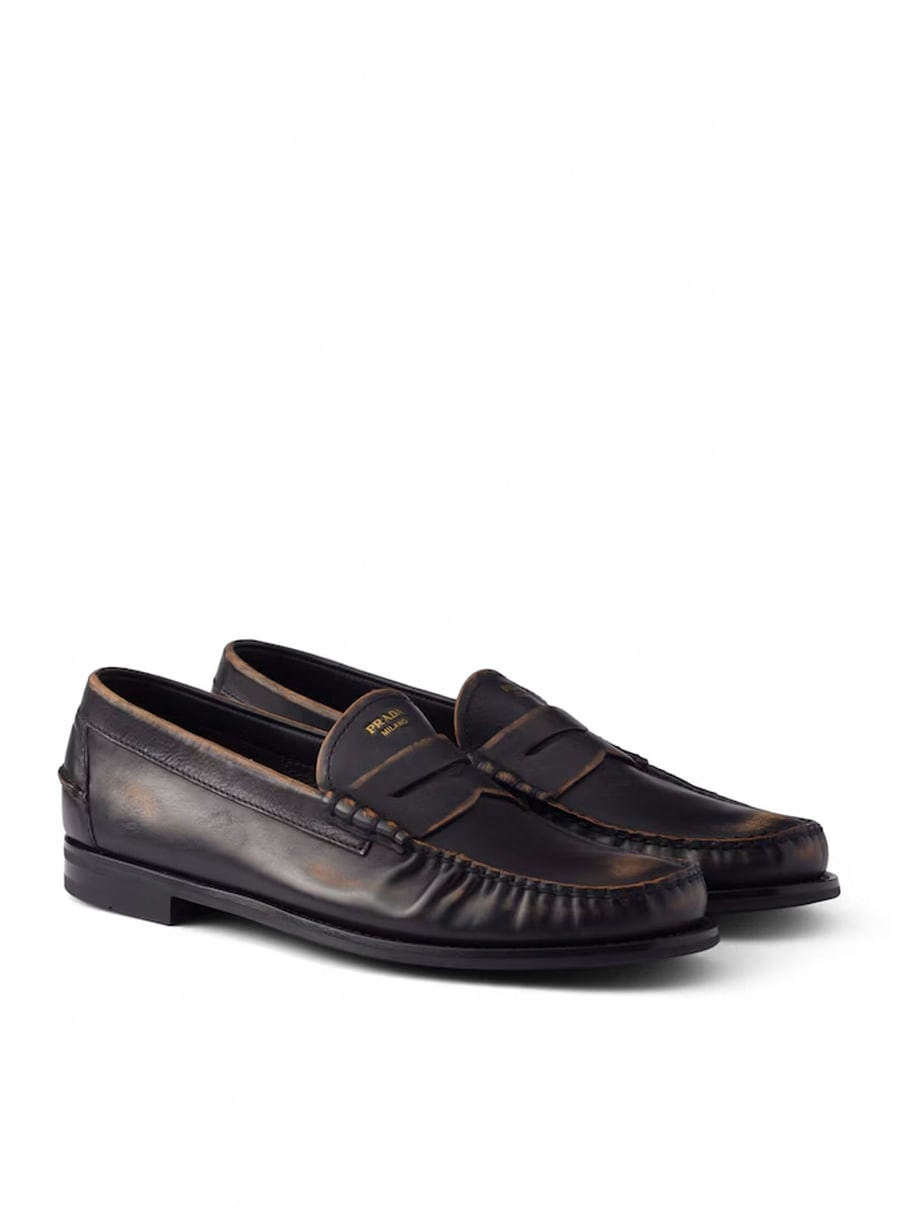 Prada ANTIQUE LEATHER LOAFERS, view 3