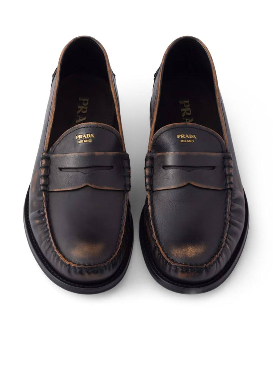 Prada ANTIQUE LEATHER LOAFERS, view 6