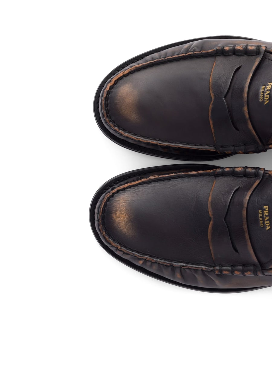Prada ANTIQUE LEATHER LOAFERS, view 7