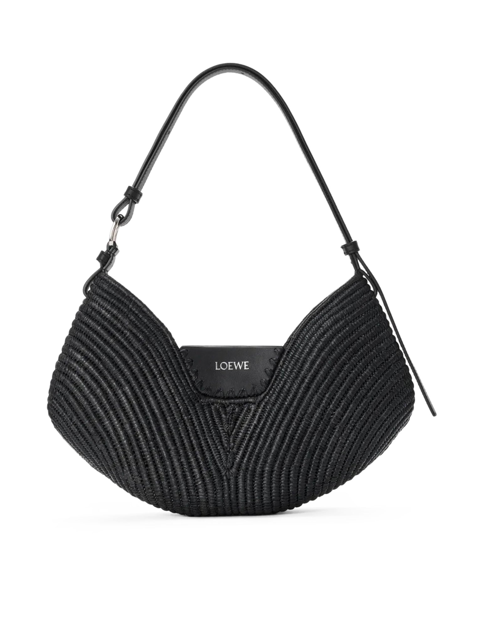 Loewe X Paula's Ibiza LOEWE SWING MEDIUM BAG IN RAFFIA AND CALFSKIN