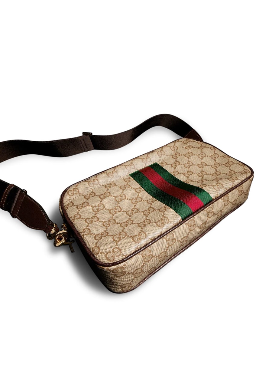 Gucci SMALL SHOULDER BAG WITH WEB, view 4