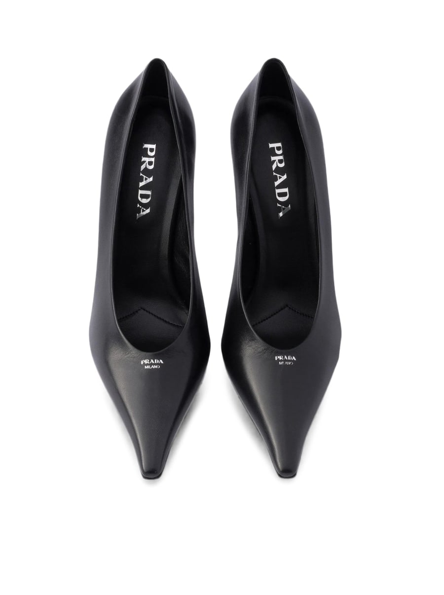 Prada POINTED PUMP IN SMOOTH LEATHER, view 4