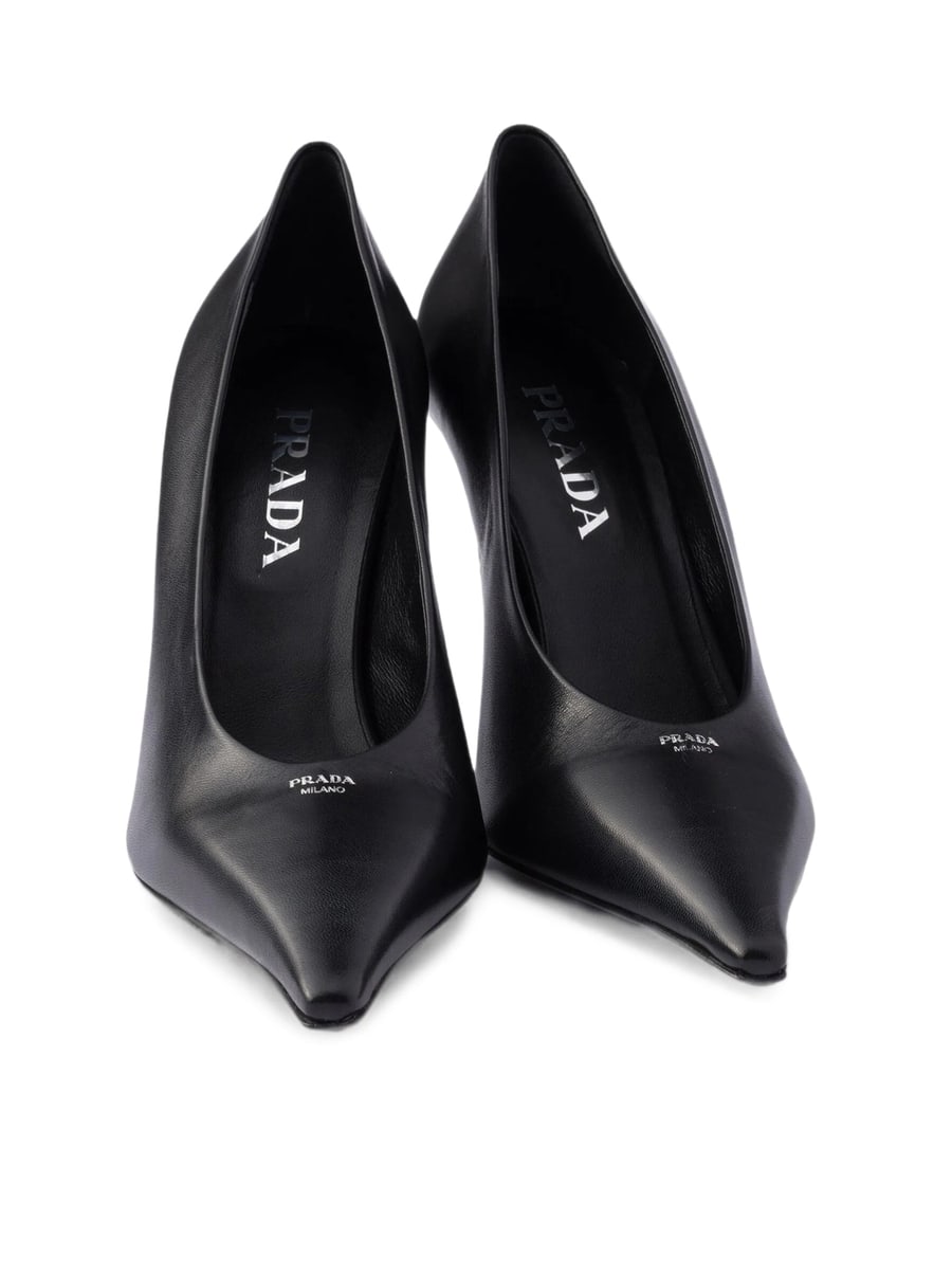Prada POINTED PUMP IN SMOOTH LEATHER, view 5