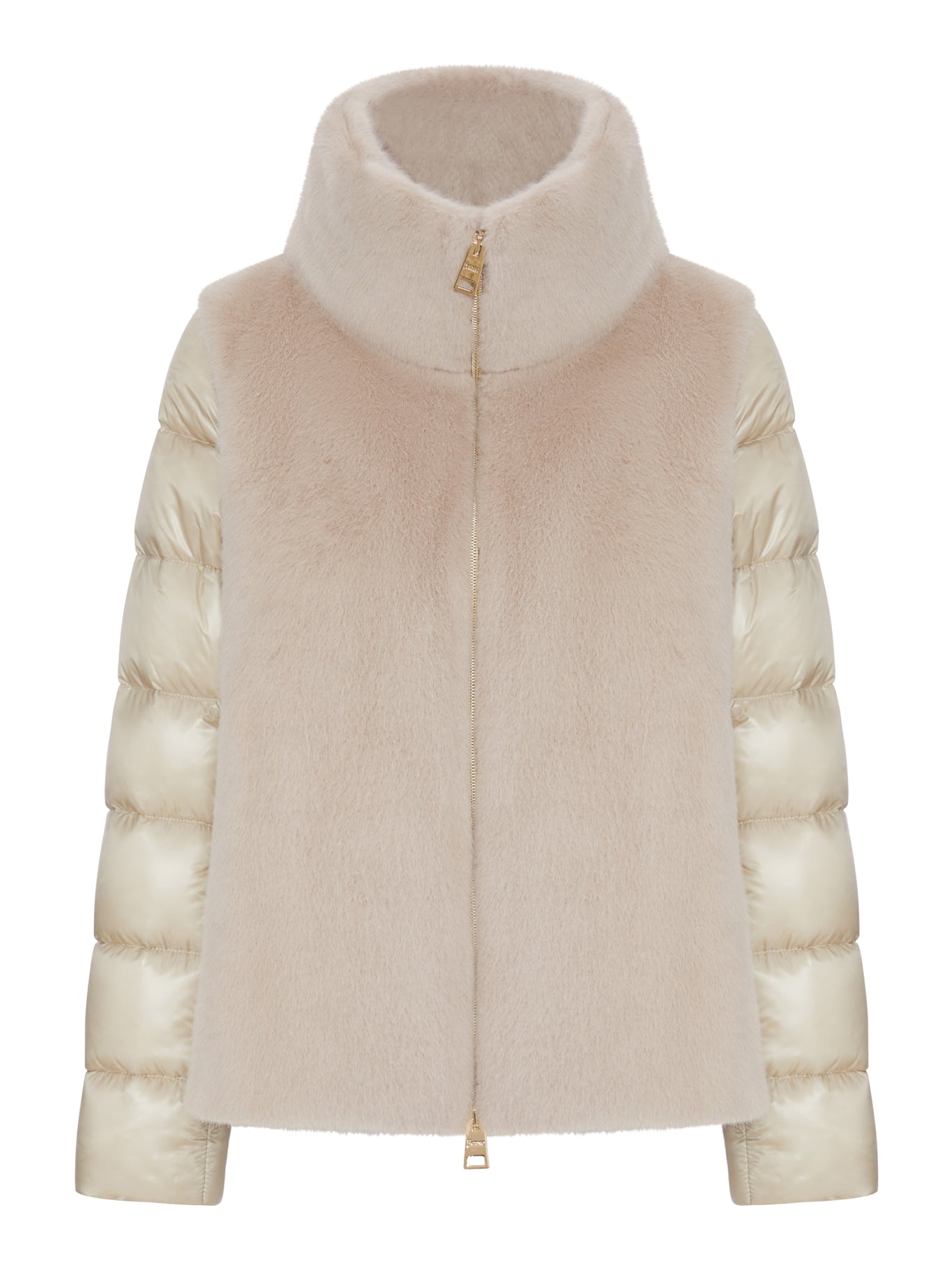Herno PUFFER JACKET WITH FAUX FUR PANEL