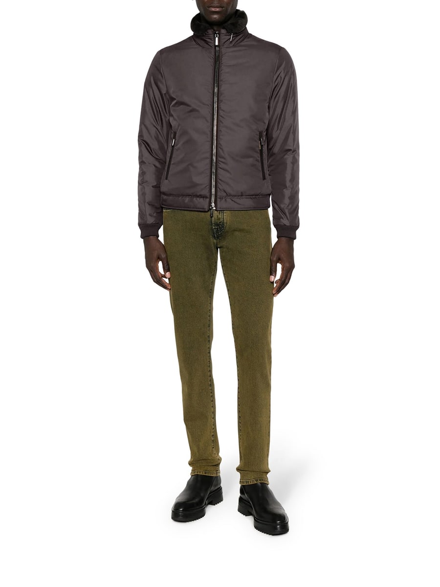 Moorer TECHNICAL FABRIC BOMBER JACKET WITH FUR COLLAR, view 2