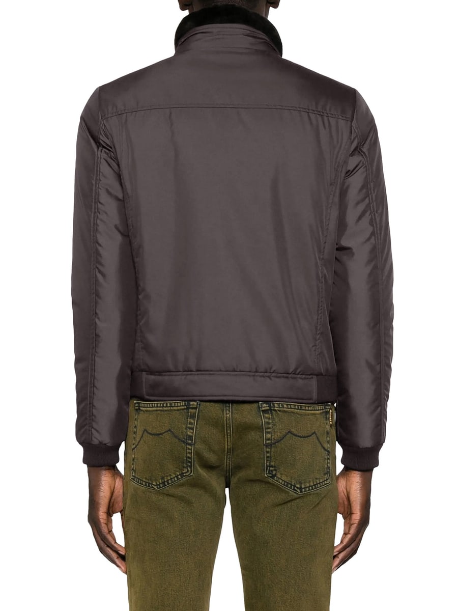 Moorer TECHNICAL FABRIC BOMBER JACKET WITH FUR COLLAR, view 4