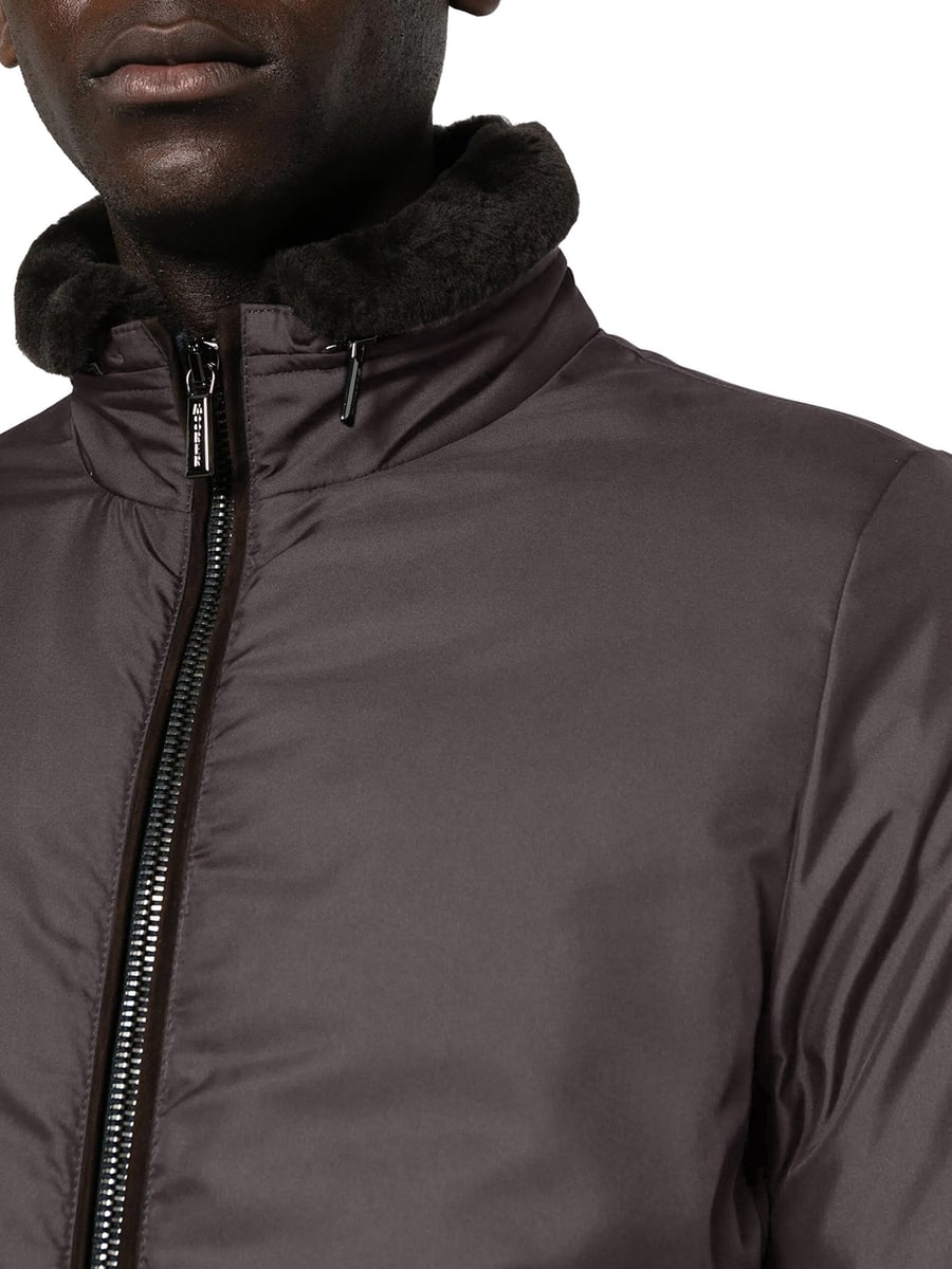 Moorer TECHNICAL FABRIC BOMBER JACKET WITH FUR COLLAR, view 5