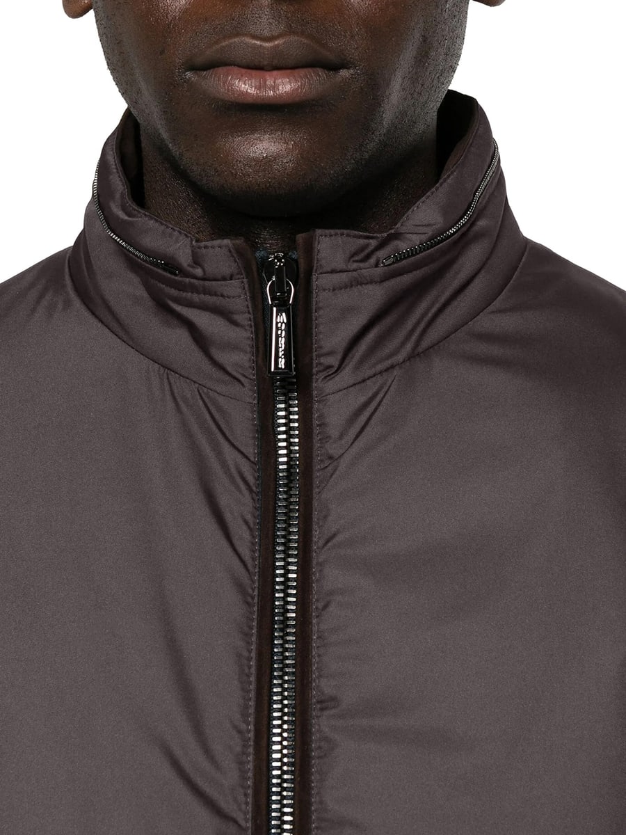Moorer TECHNICAL FABRIC BOMBER JACKET WITH FUR COLLAR, view 6