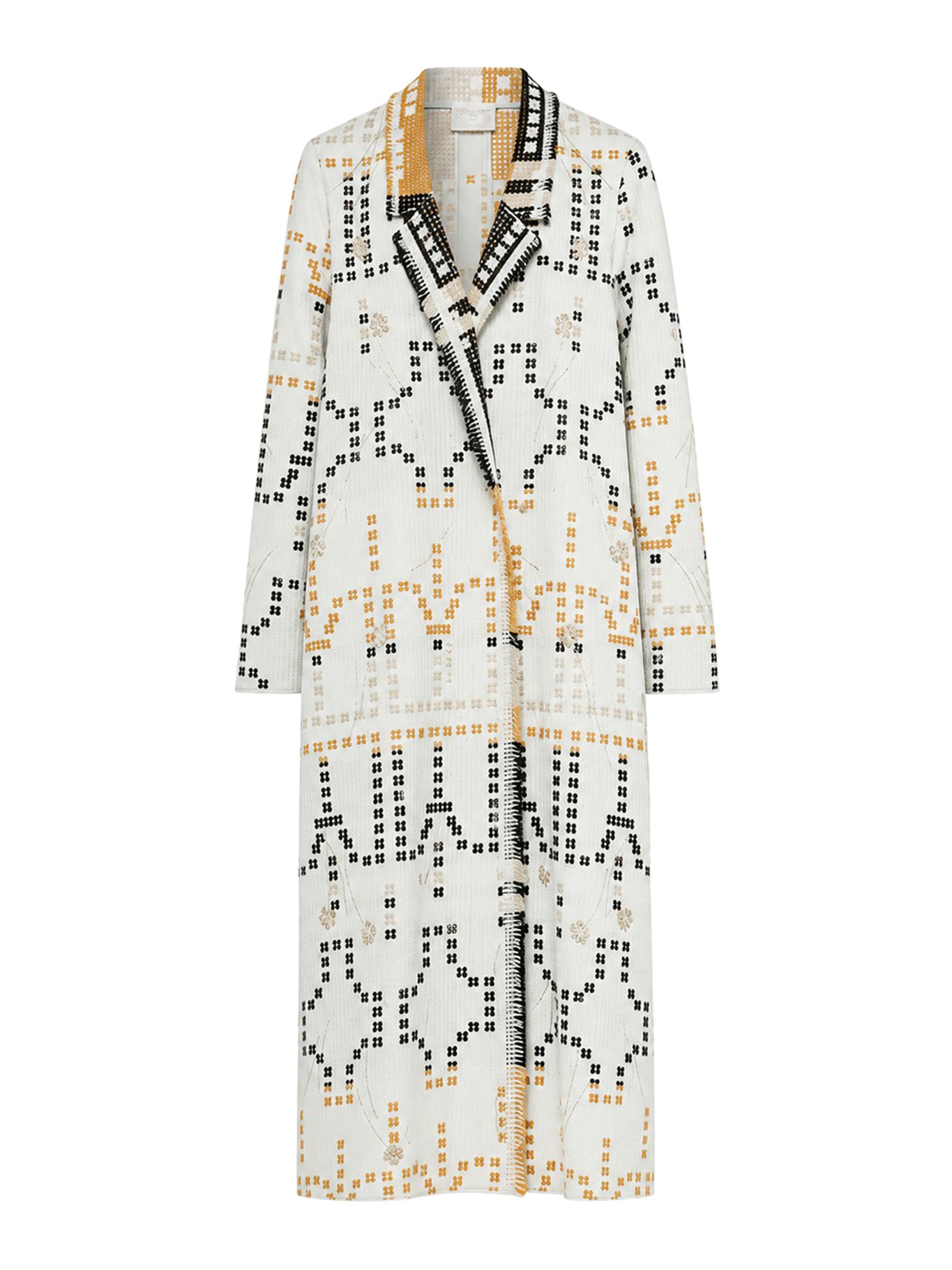 Forte_Forte LONG EMBROIDERED JACQUARD COAT