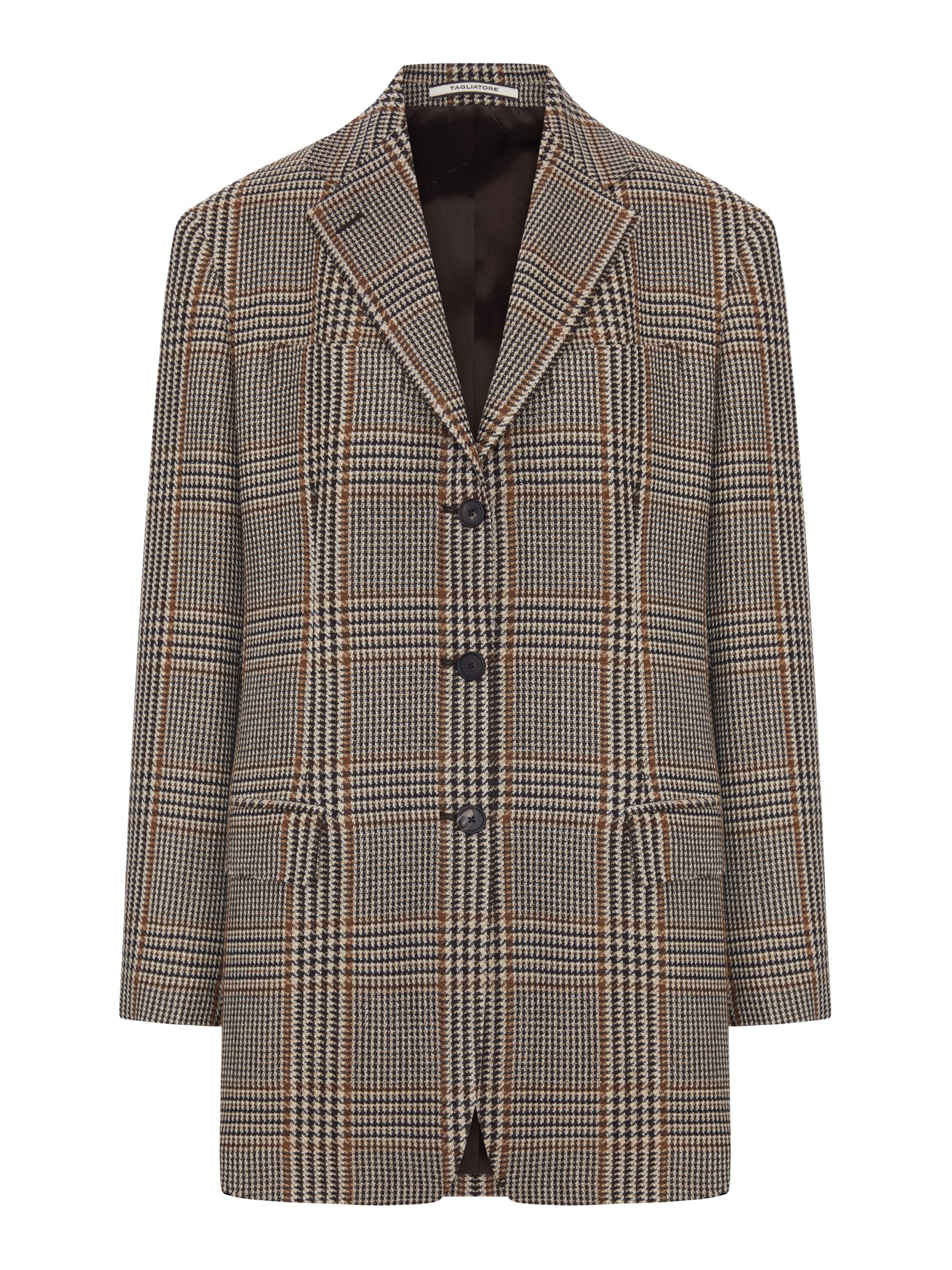 Tagliatore CHECKED WOOL BLEND BLAZER JACKET WITH THREE BUTTONS
