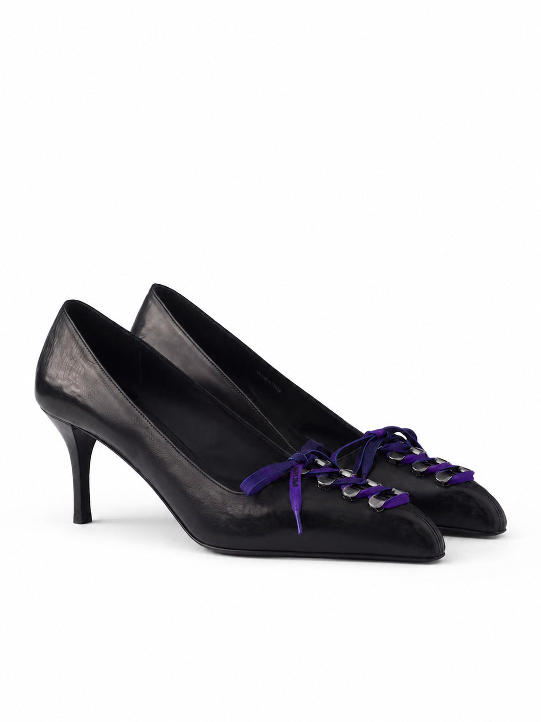 Prada DÉCOLLETÉ IN ANTIQUE EFFECT LEATHER, view 2