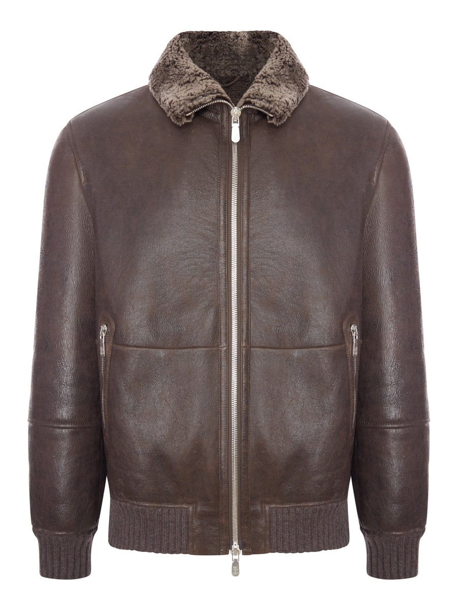 Brunello Cucinelli VINTAGE SHEARLING BOMBER