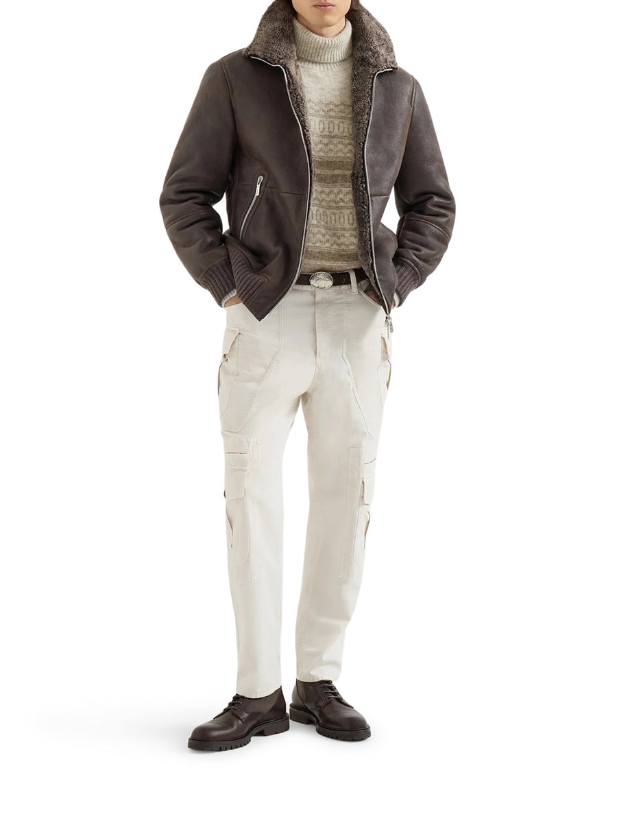 Brunello Cucinelli VINTAGE SHEARLING BOMBER, view 2