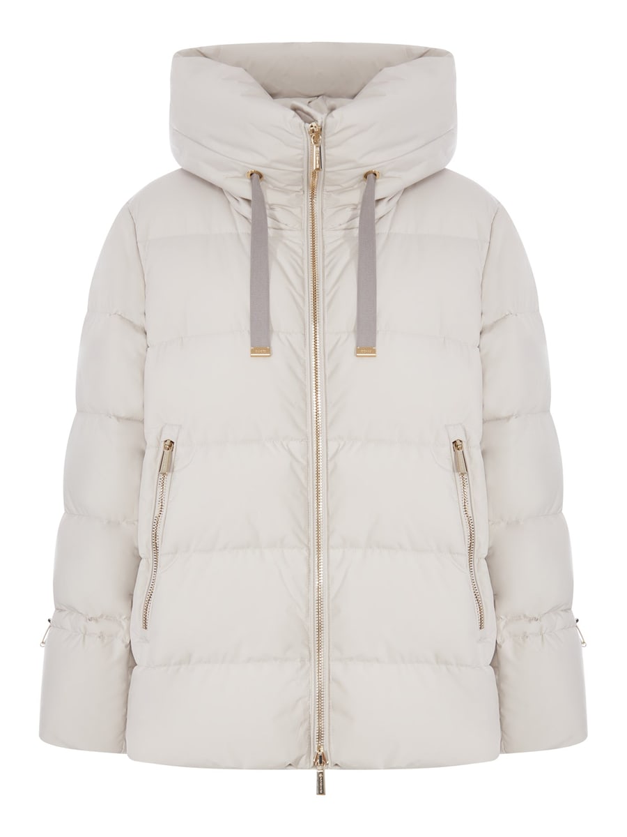 Moorer SHORT QUILTED NYLON DOWN JACKET WITH HOOD