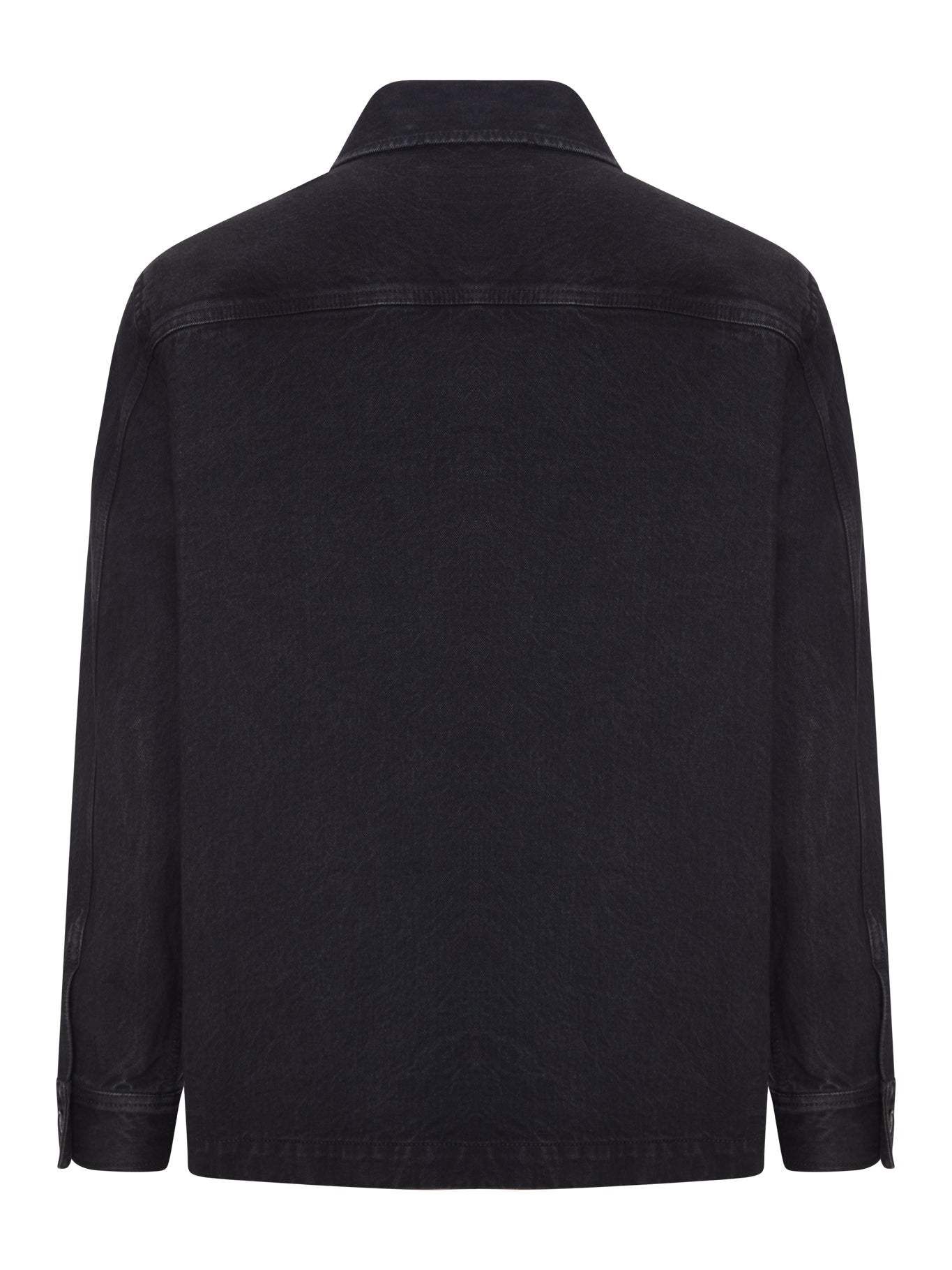 Saint Laurent OVERSHIRT CASSANDRE IN DENIM BLACK SAND, view 2