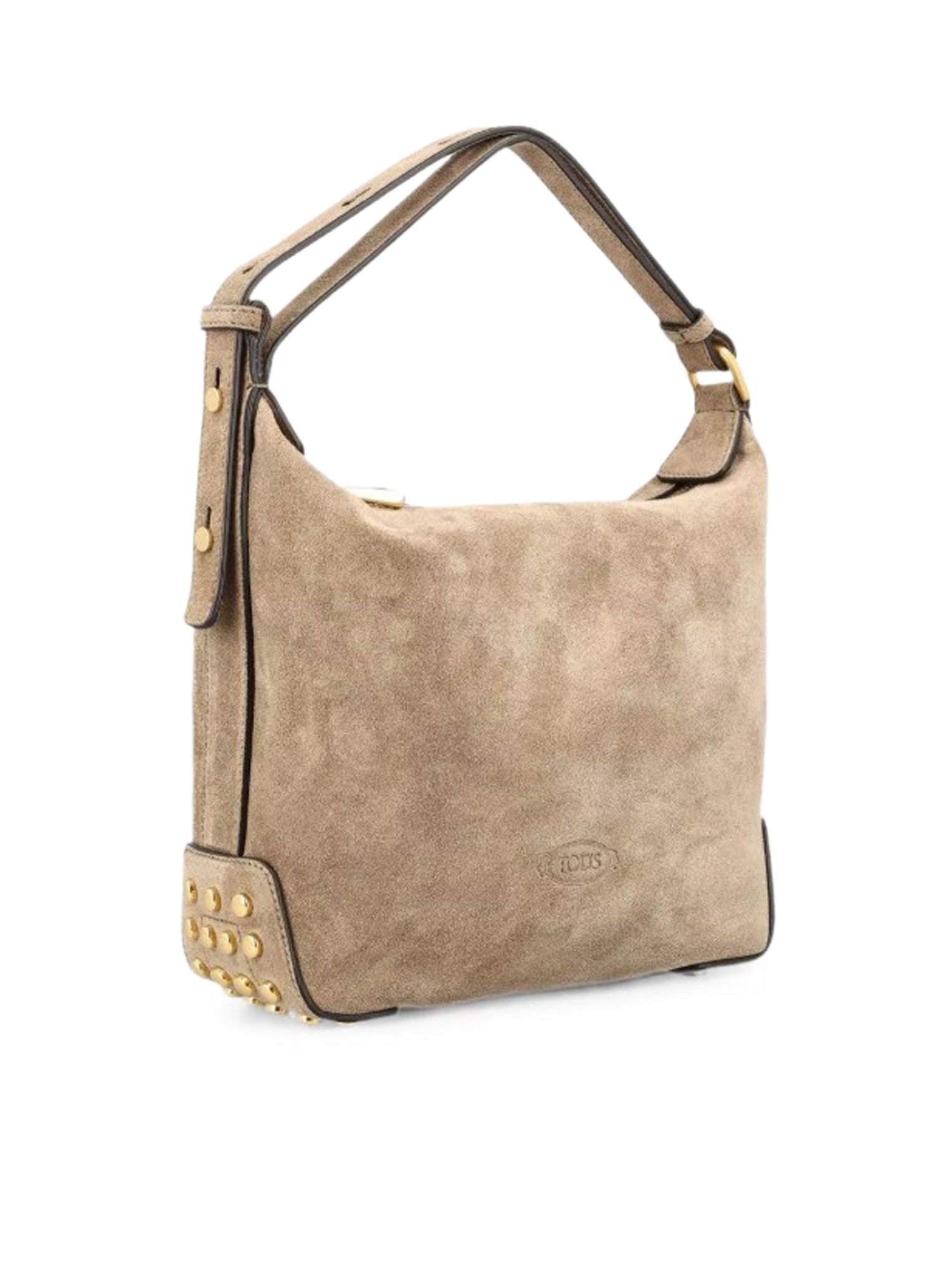 Tod's MINI SUEDE SHOULDER BAG WITH METAL DOTS, view 2