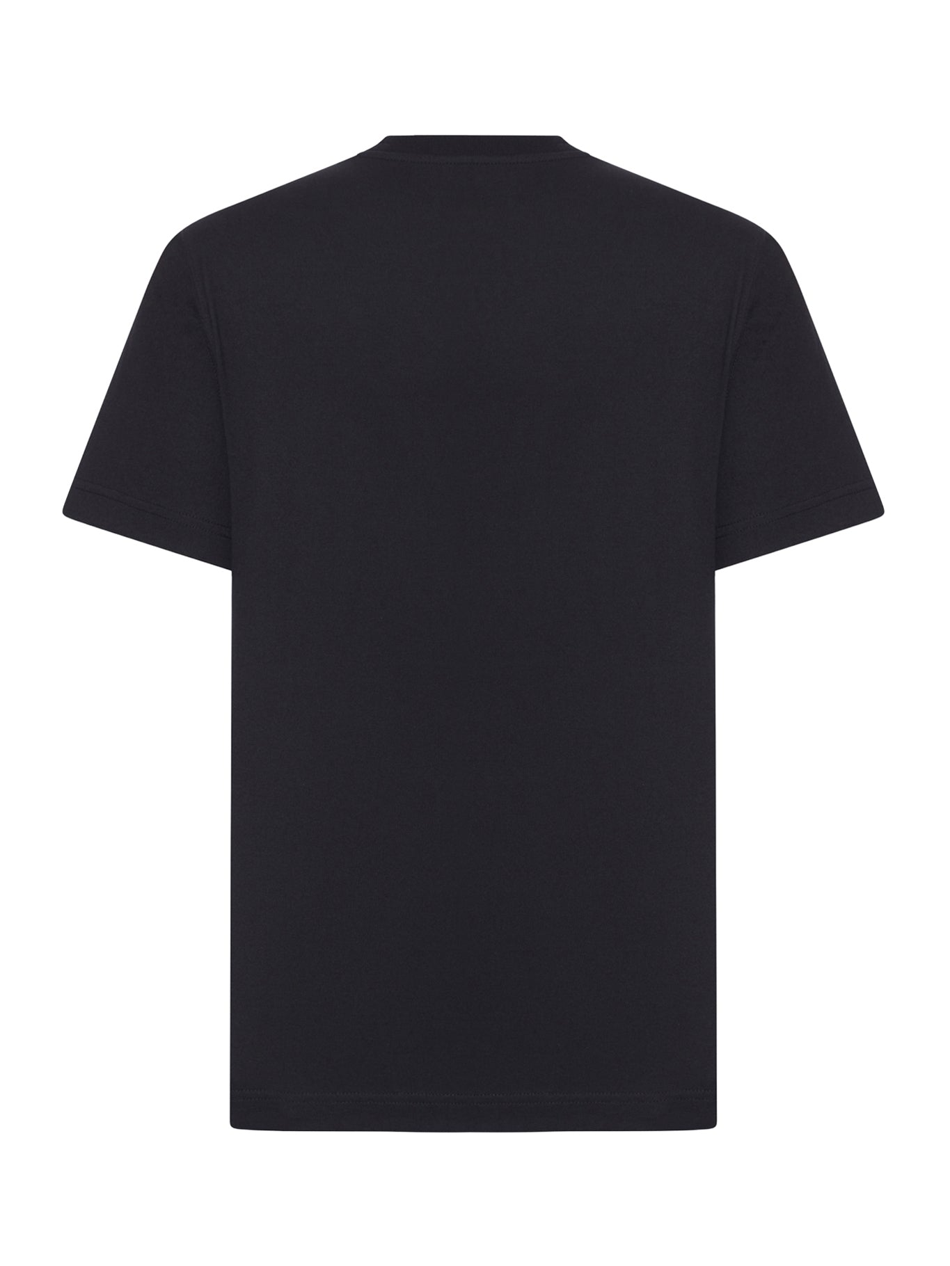Burberry COTTON T-SHIRT WITH CHECK APPLIQUE, view 2