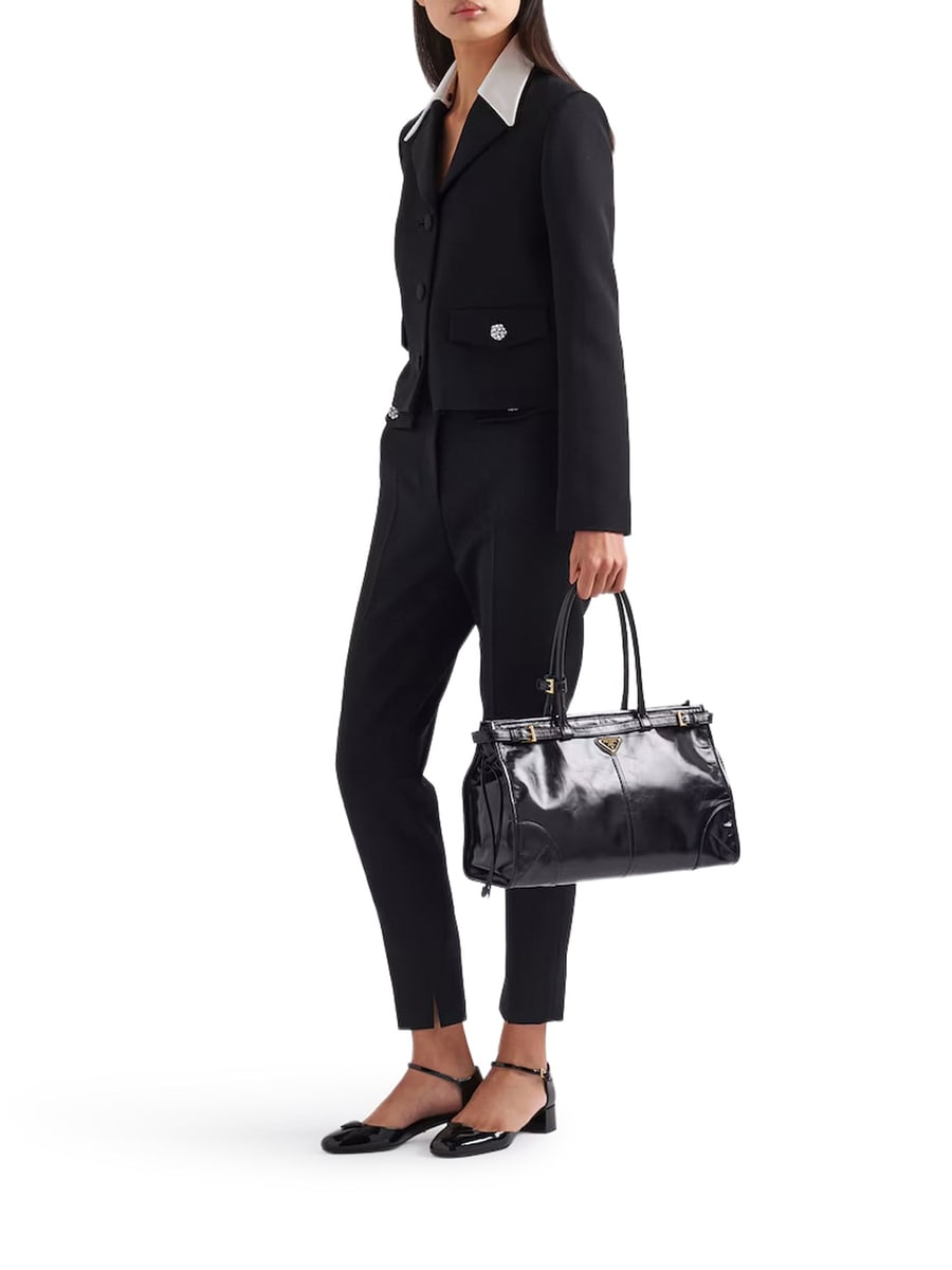 Prada PRADA BONNIE LARGE LEATHER HANDBAG, view 3