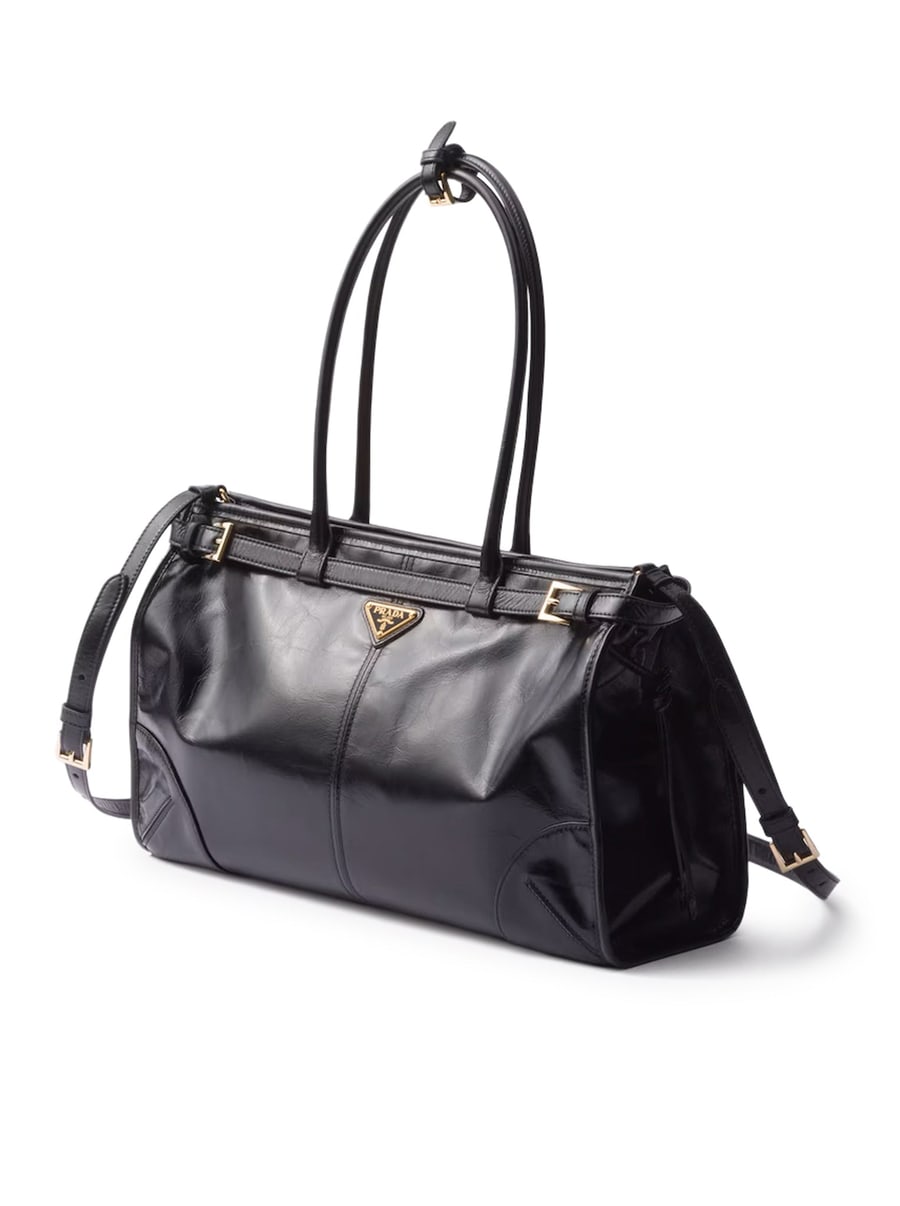 Prada PRADA BONNIE LARGE LEATHER HANDBAG, view 4