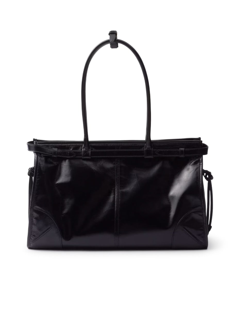 Prada PRADA BONNIE LARGE LEATHER HANDBAG, view 5