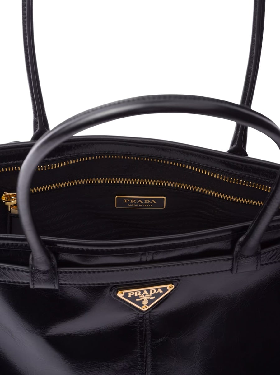 Prada PRADA BONNIE LARGE LEATHER HANDBAG, view 6