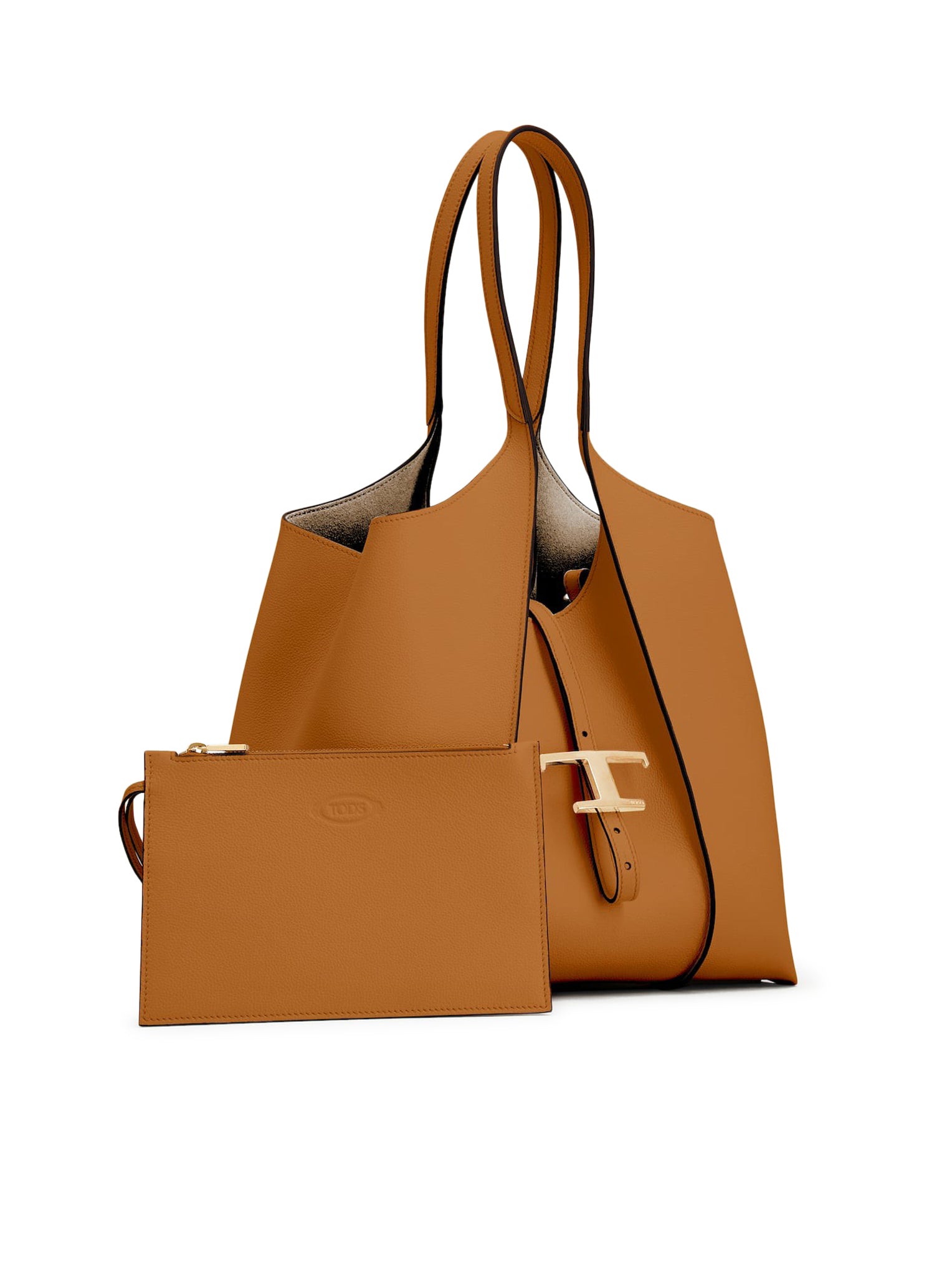Tod's T TIMELESS LEATHER SHOPPING BAG, view 2