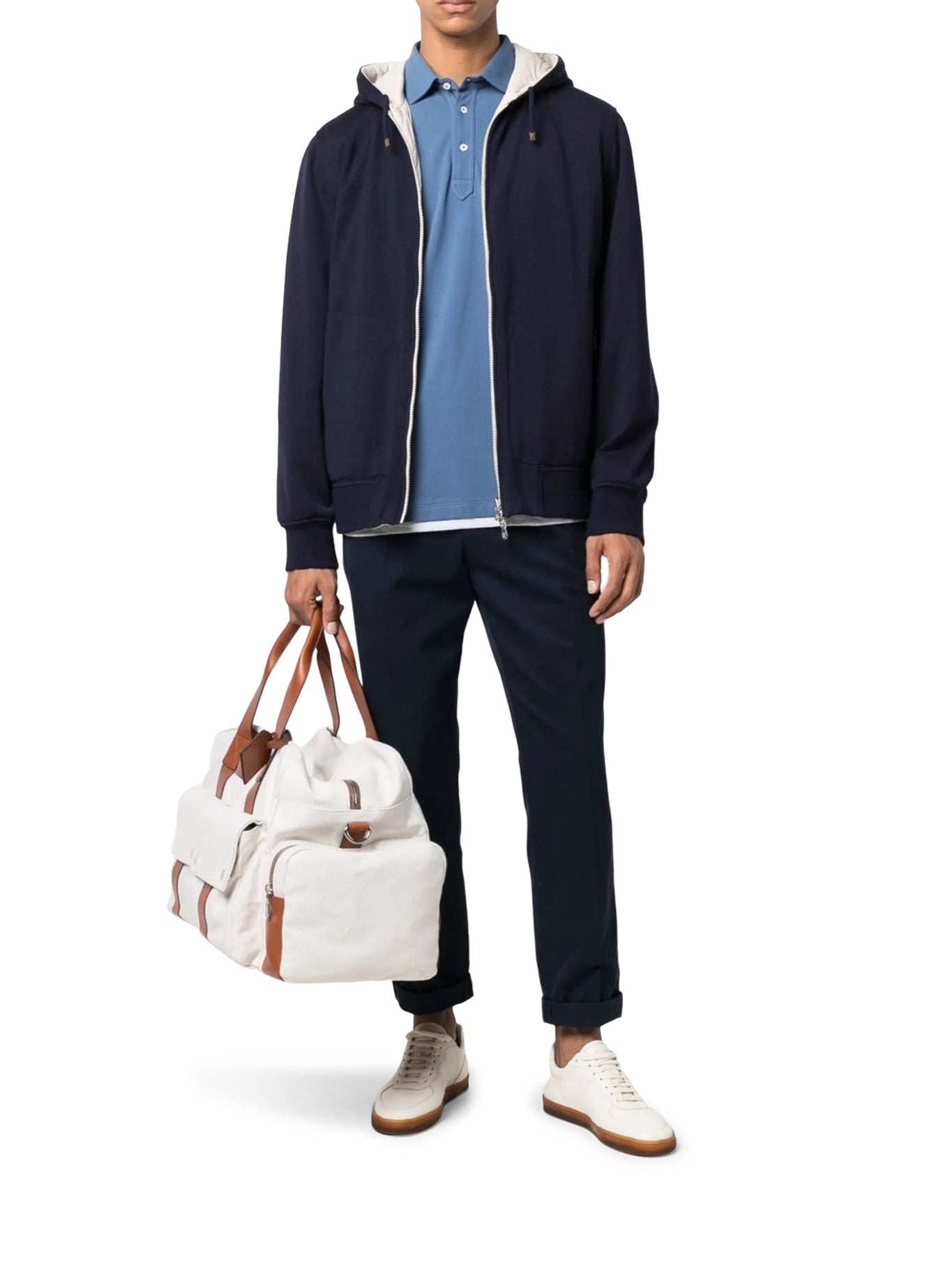 Brunello Cucinelli BRUNELLO CUCINELLI LEISURE-FIT PLEATED GABARDINE TROUSERS, view 2