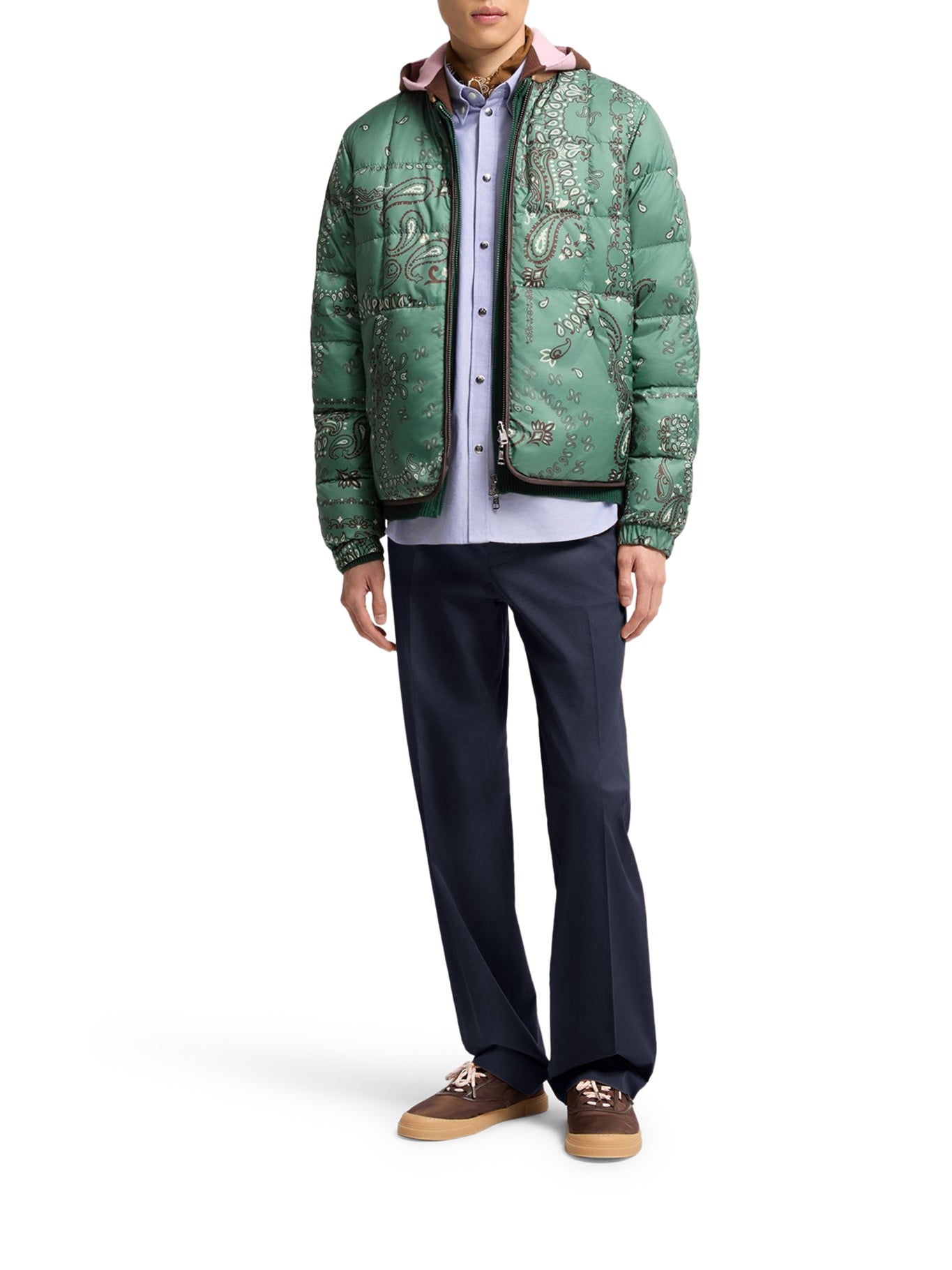 Moncler TAILORED COTTON TROUSERS, view 2