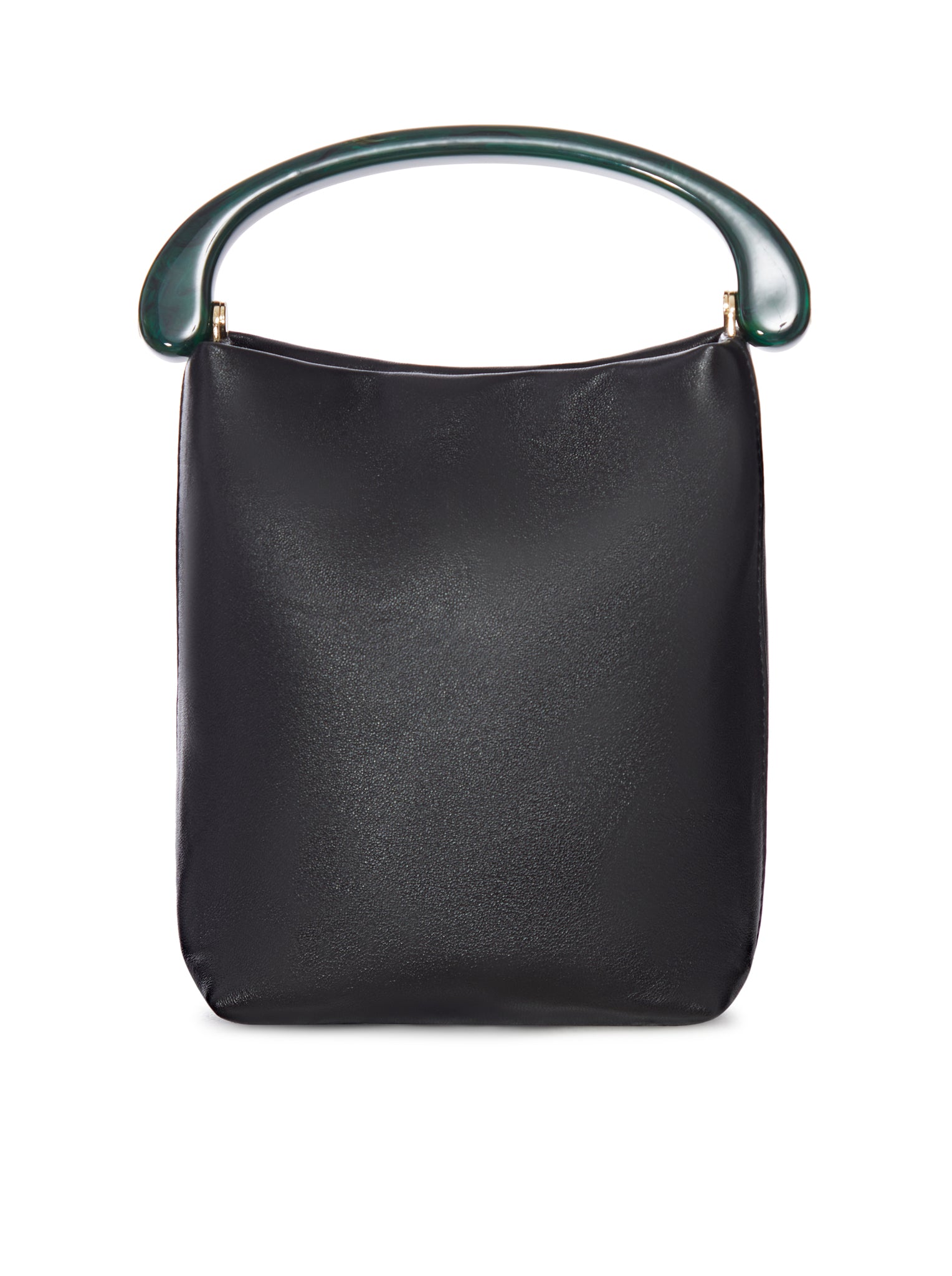 Dries Van Noten LEATHER BUCKET BAG WITH RIGID HANDLE