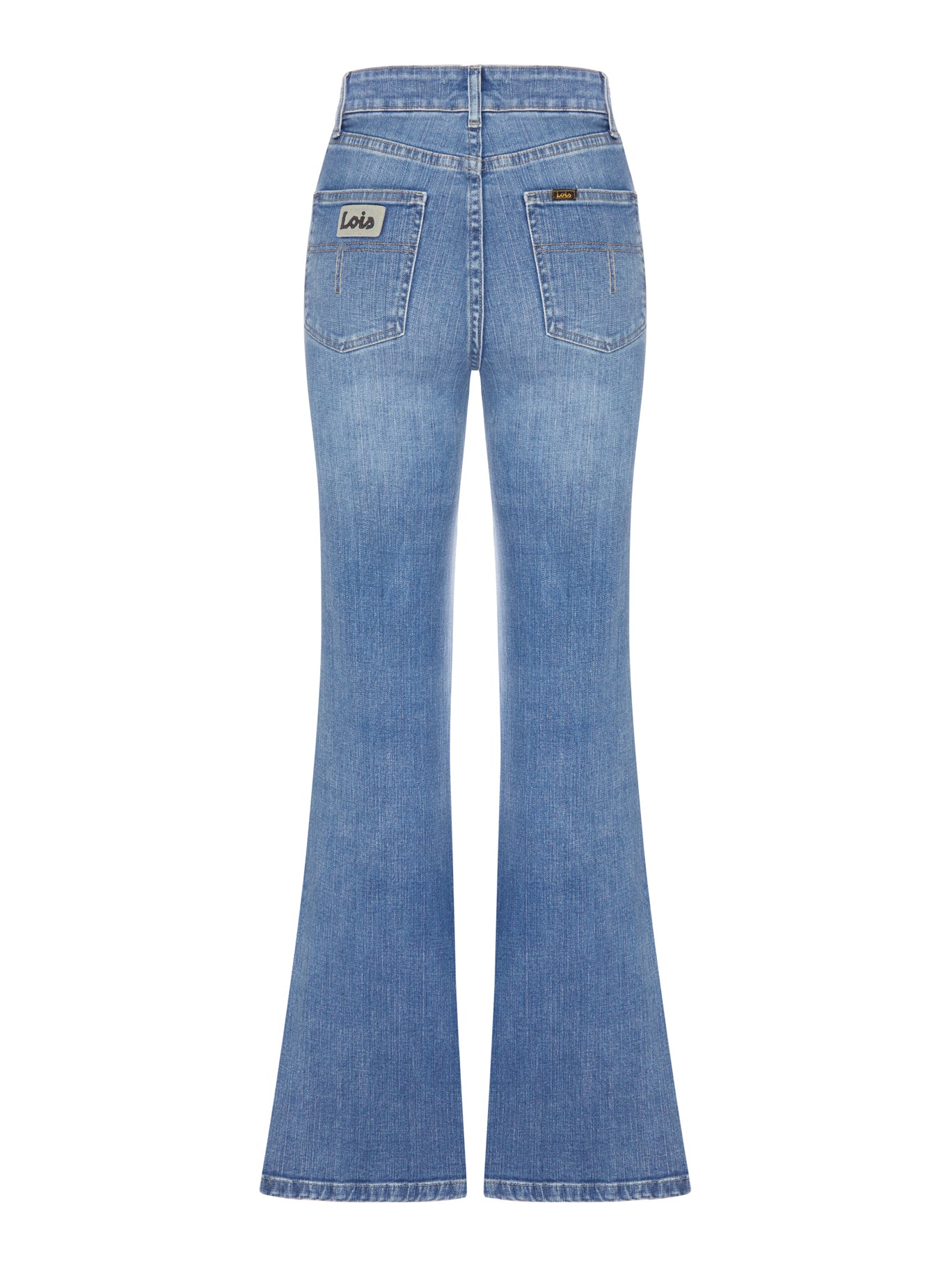 Lois LIGHT WASH DENIM FLARE JEANS, view 2