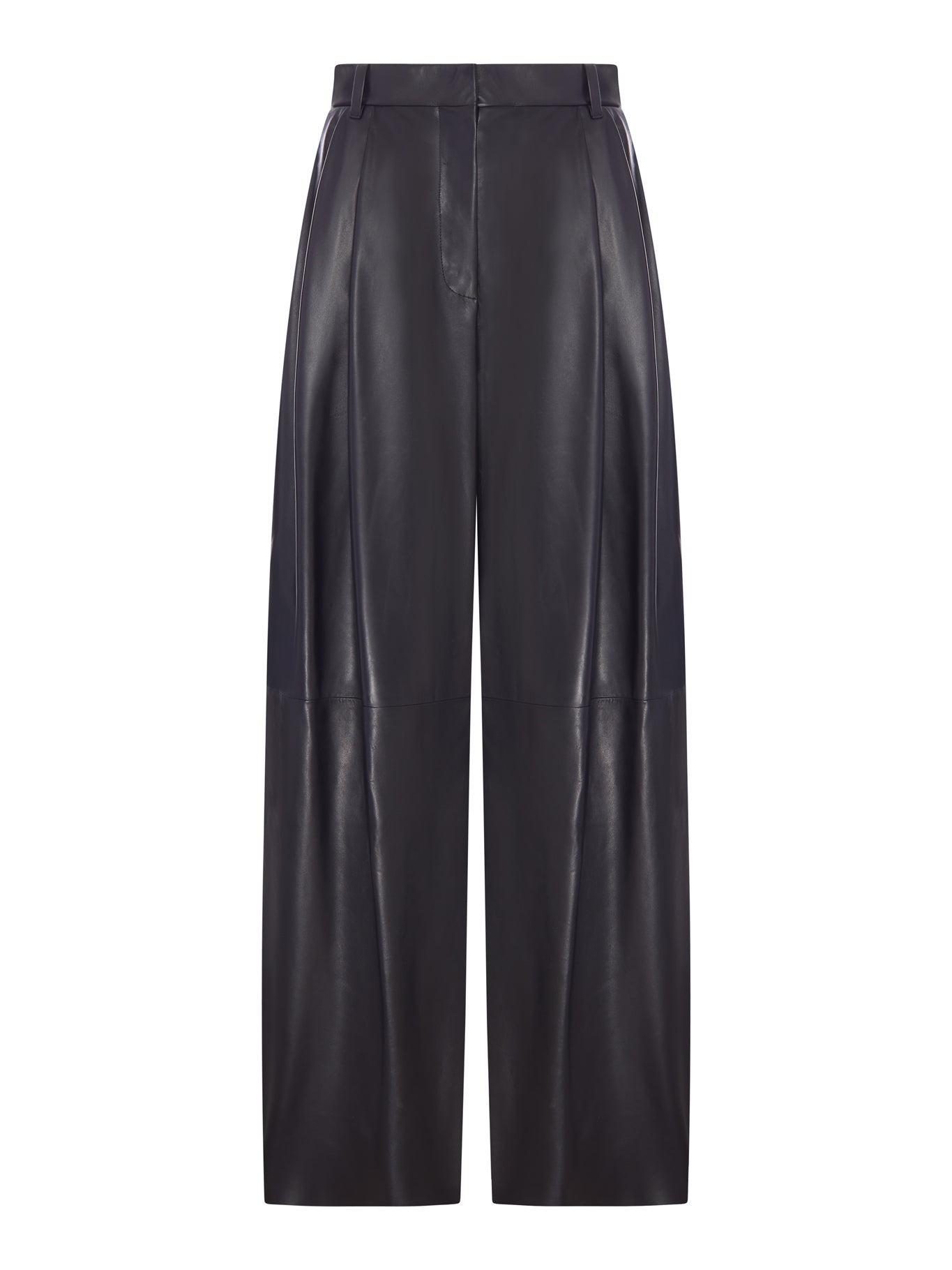 Giorgio Armani WIDE NAPPA TROUSERS WITH PLEATS
