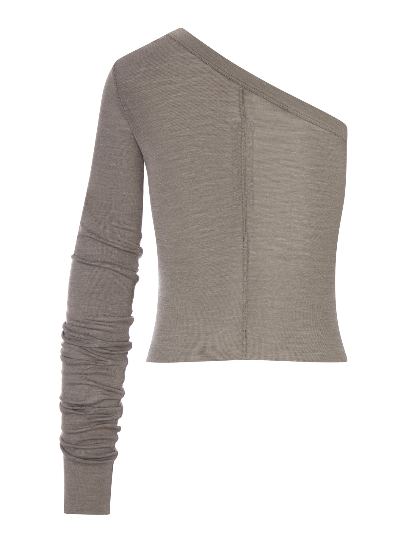 Rick Owens ZIGGY T ONE-SHOULDER JERSEY TOP WITH LONG SLEEVES, view 2