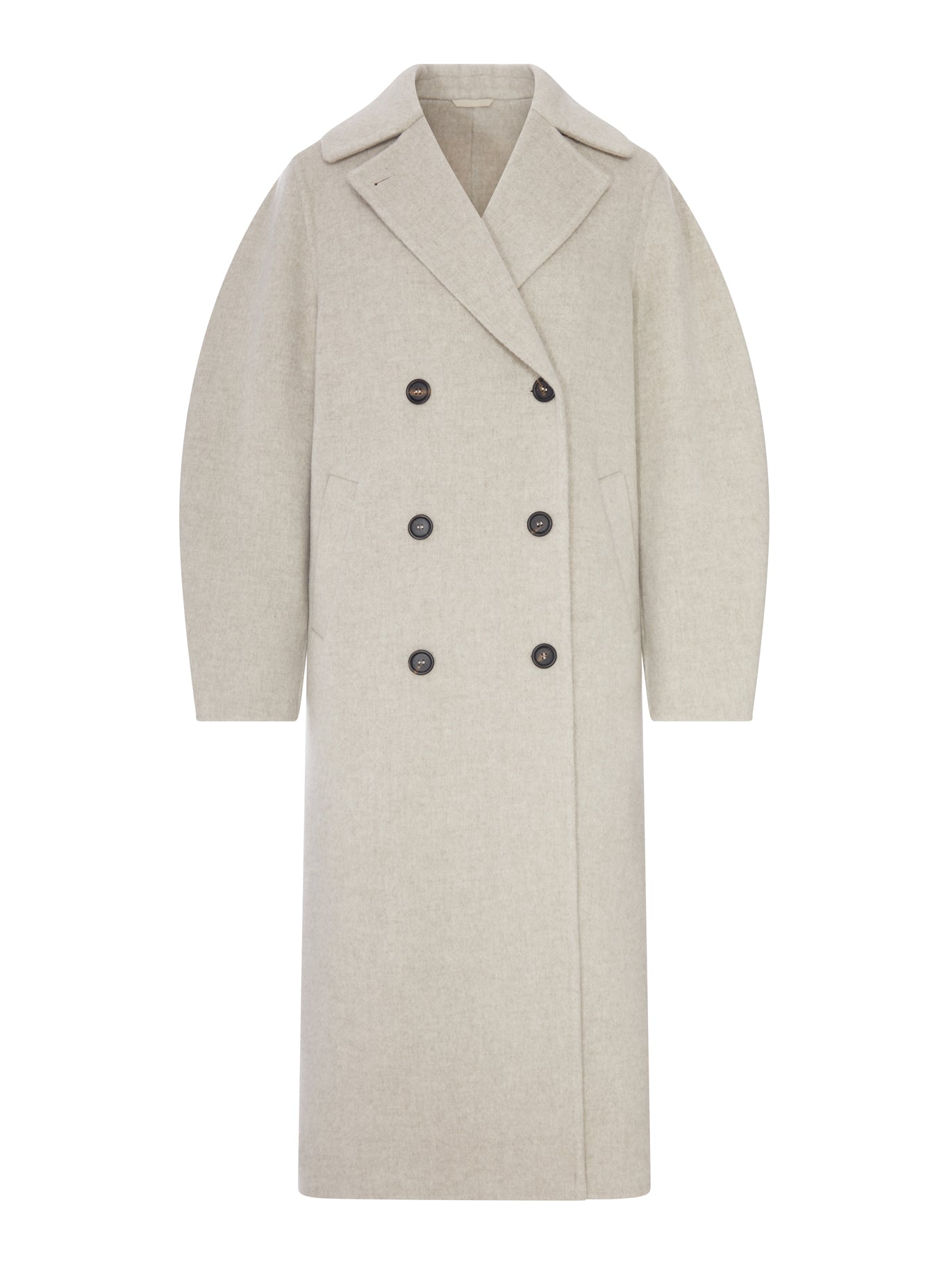 Brunello Cucinelli LONG DOUBLE-BREASTED WOOL AND CASHMERE COAT