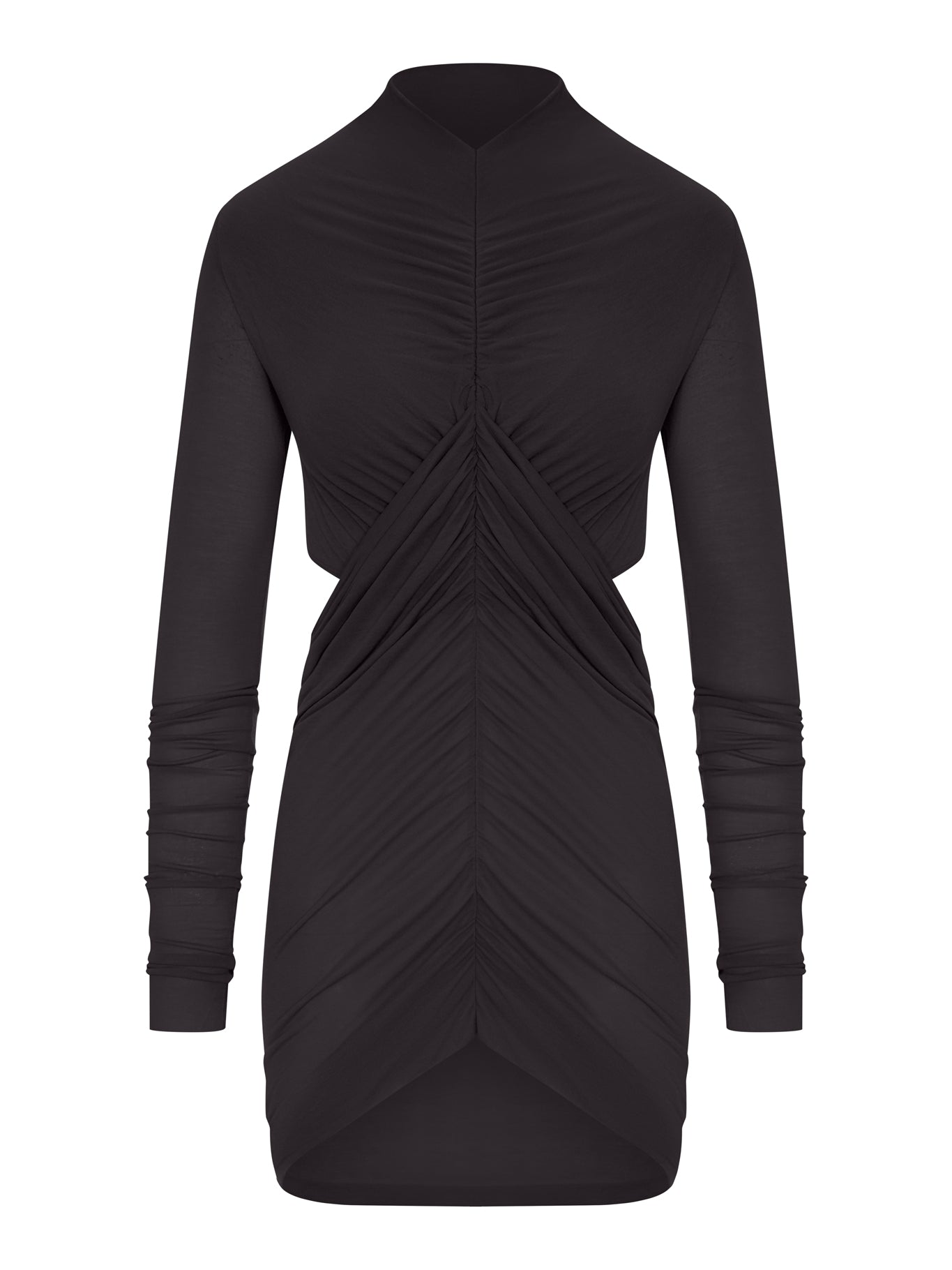 Rick Owens LONG DRAPED VISCOSE T-SHIRT WITH LONG SLEEVES