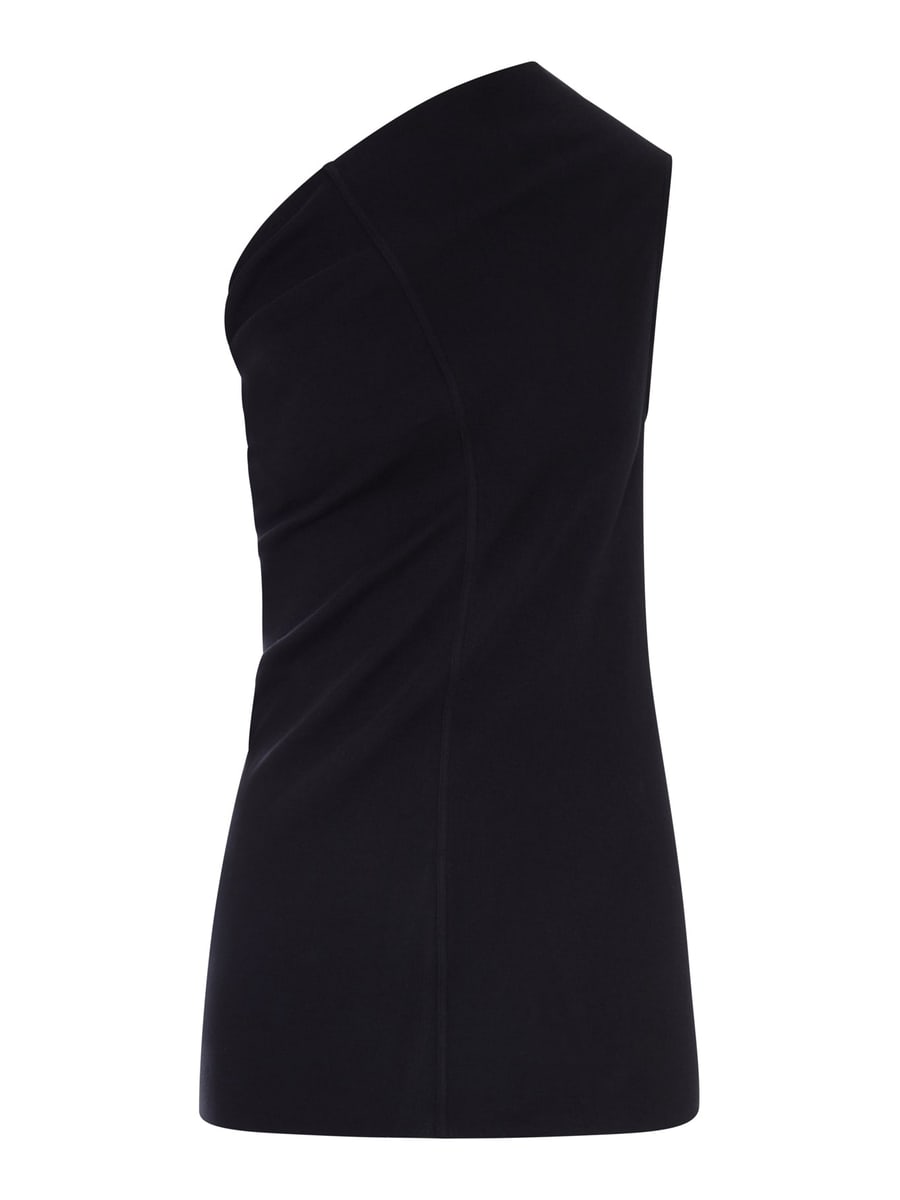 Rick Owens ATHENA ONE-SHOULDER T TOP WITH SHAPED SEAMS