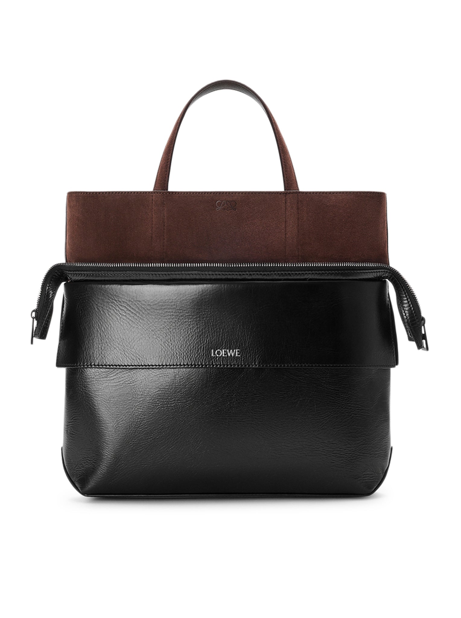 Loewe SMALL SWITCH TOTE BAG IN PAPER-EFFECT CALFSKIN AND SUEDE