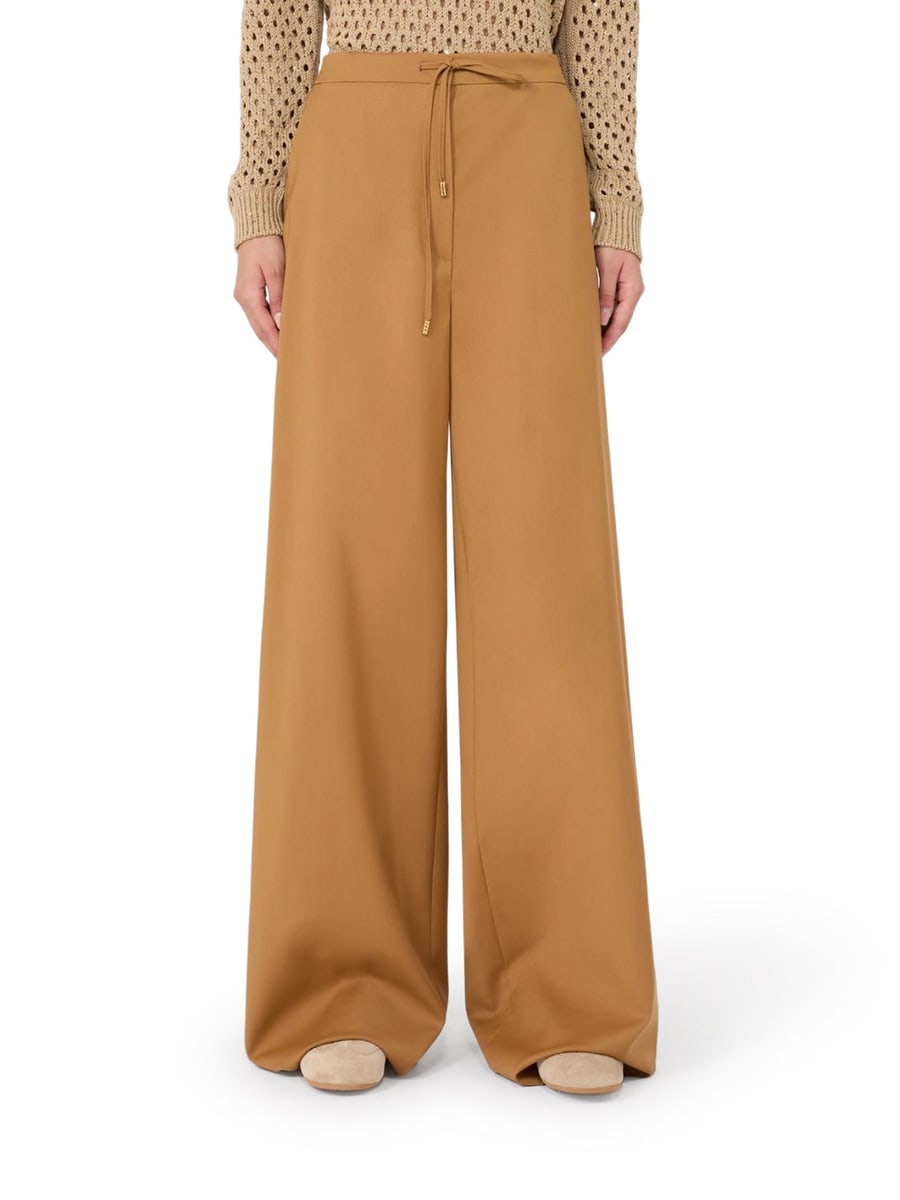 Max Mara Studio LIGHTWEIGHT WOOL CANVAS TROUSERS, view 3