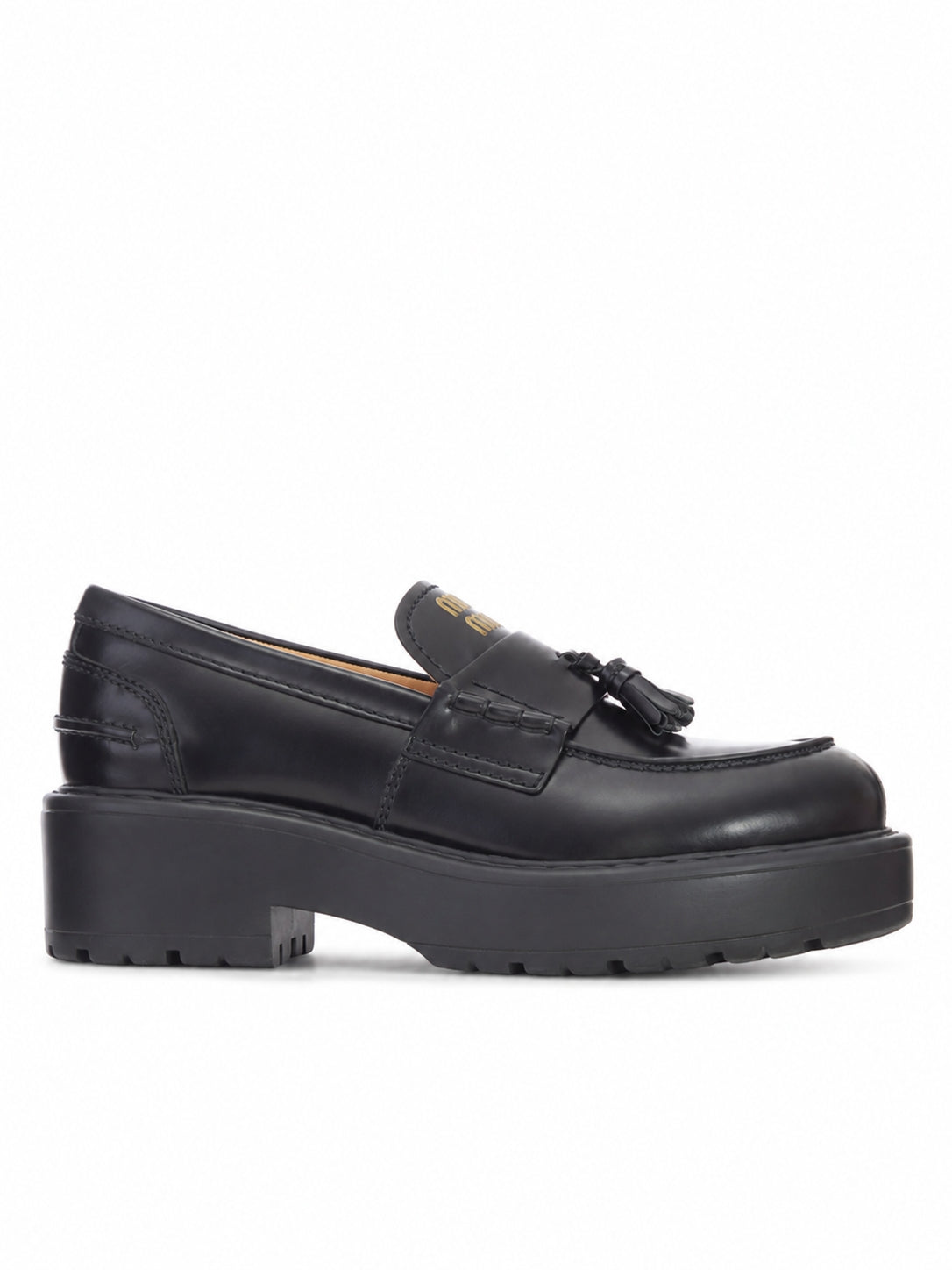 Miu Miu SMOOTH LEATHER LOAFERS WITH TASSELS