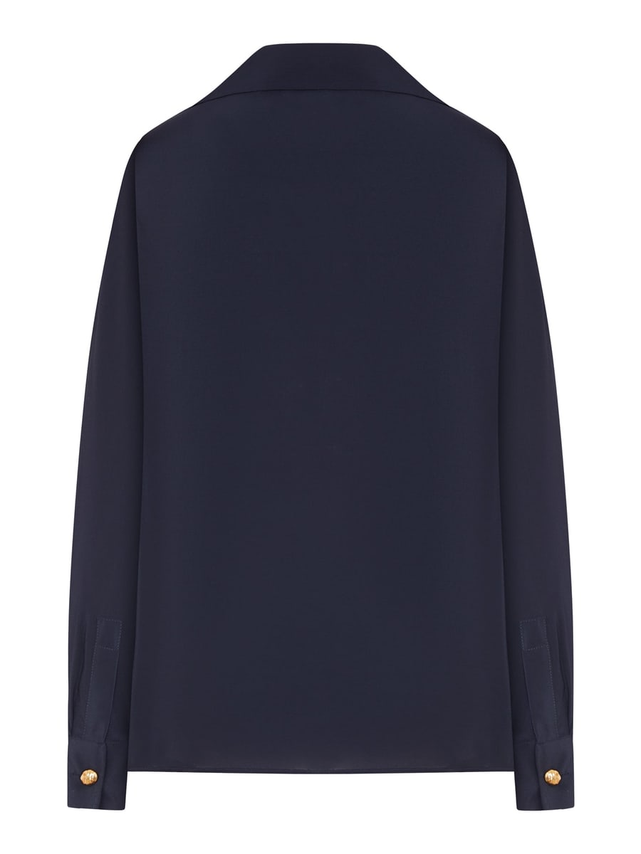 Max Mara Studio CREPE DE CHINE POLO SHIRT, view 2