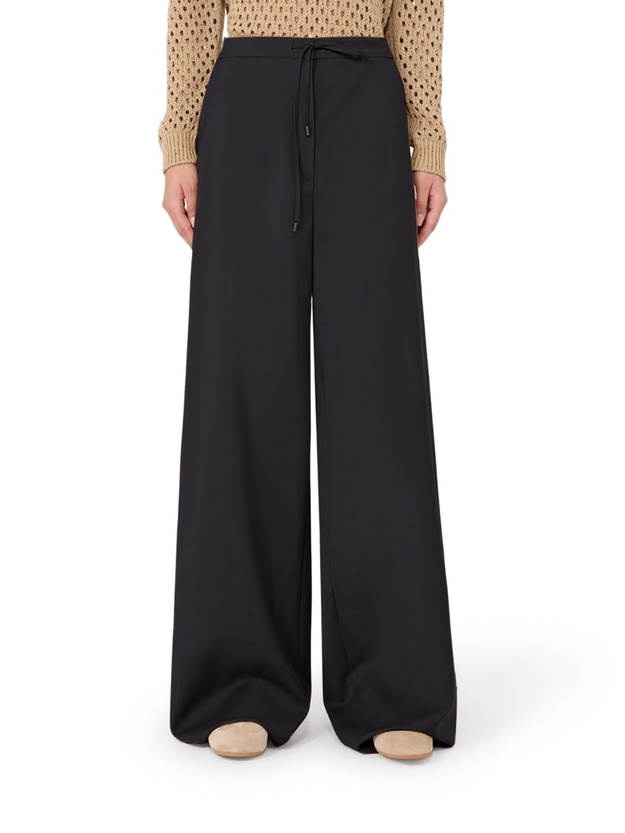 Max Mara Studio LIGHTWEIGHT WOOL CANVAS TROUSERS, view 3