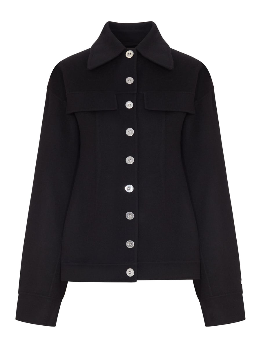 Sportmax SHAPED OVERSHIRT IN PURE WOOL